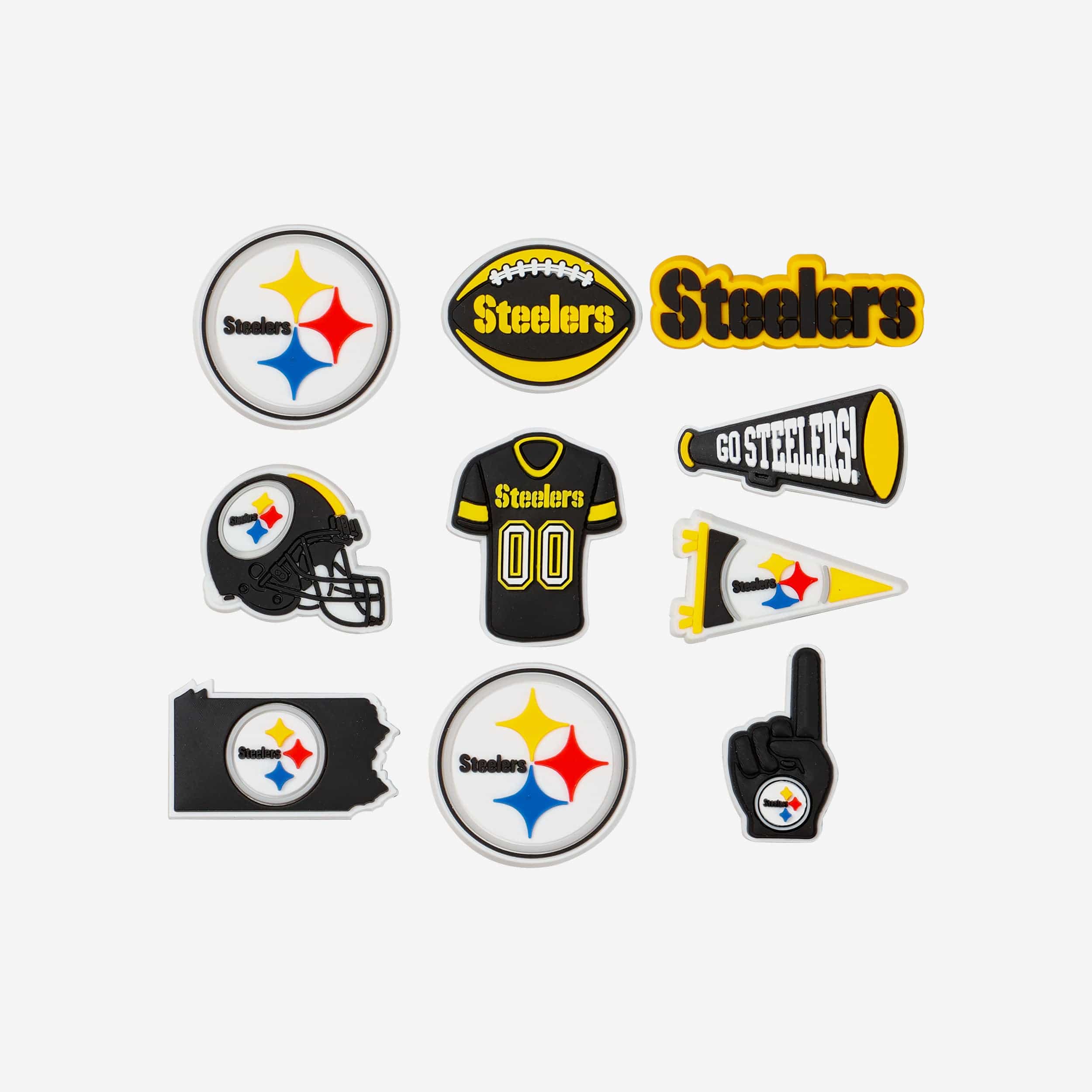 Pittsburgh Steelers Lot de 10 breloques sabots d'équipe