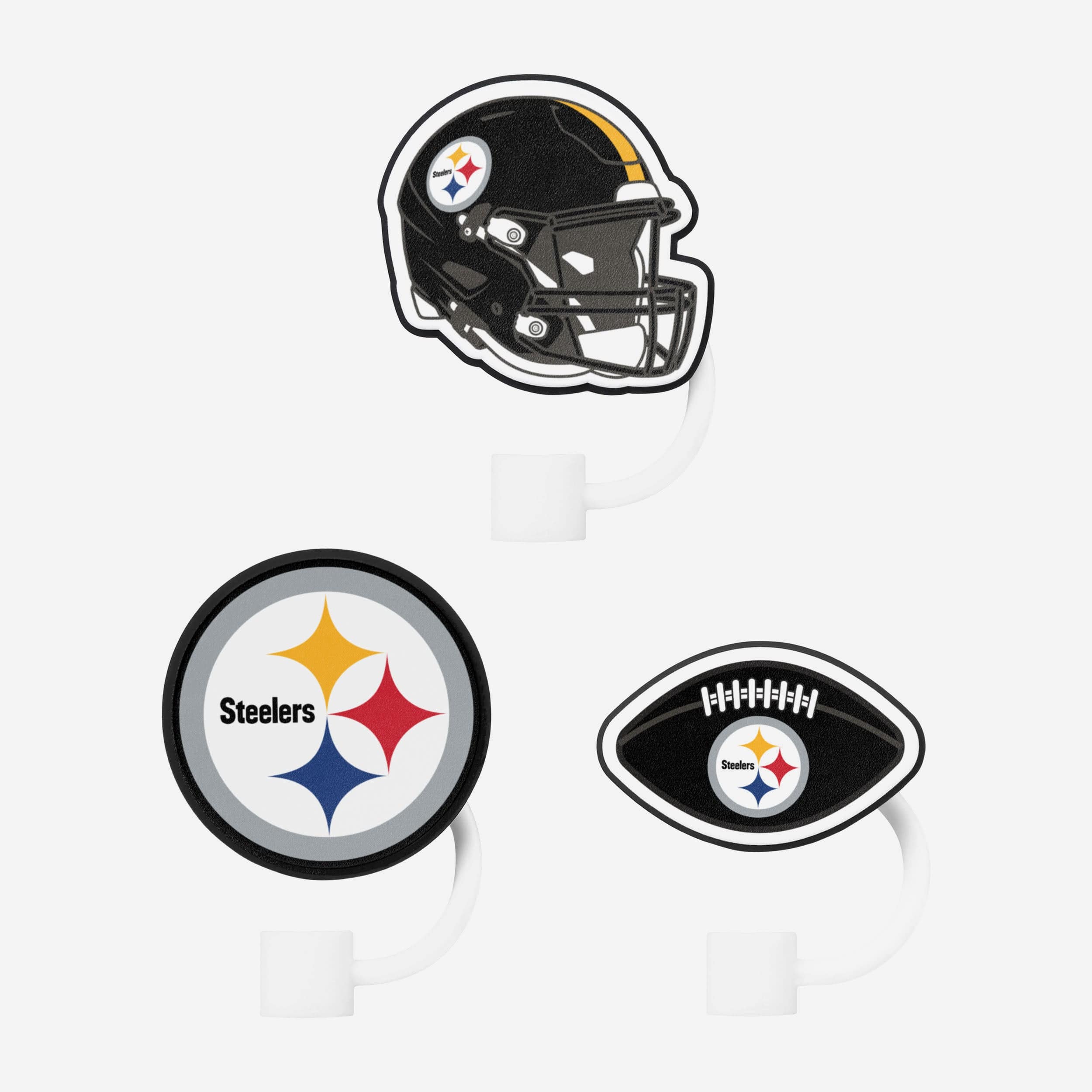 Pittsburgh Steelers Lot de 3 décorations en paille avec logo principal