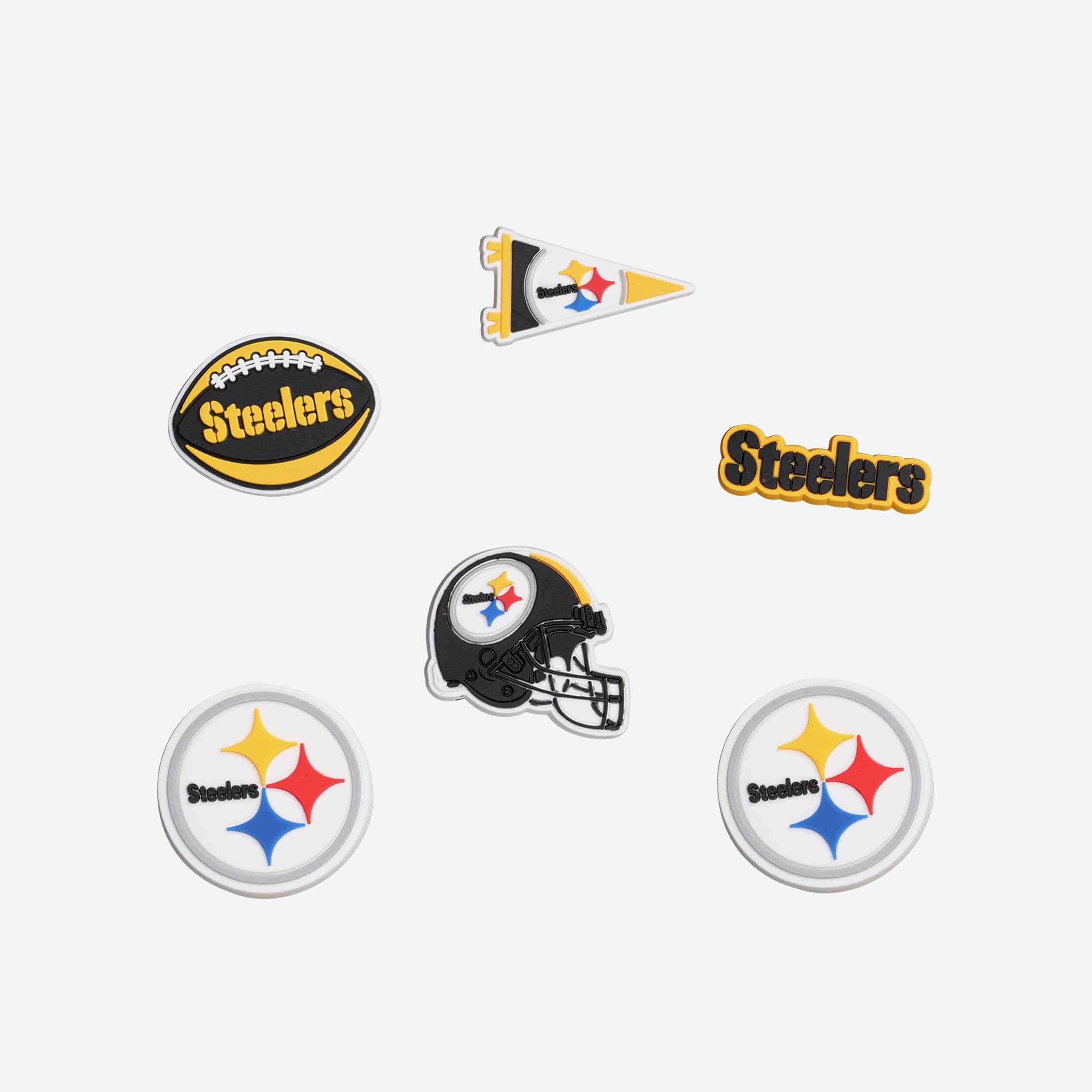 Pittsburgh Steelers Lot de 6 breloques sabots d'équipe
