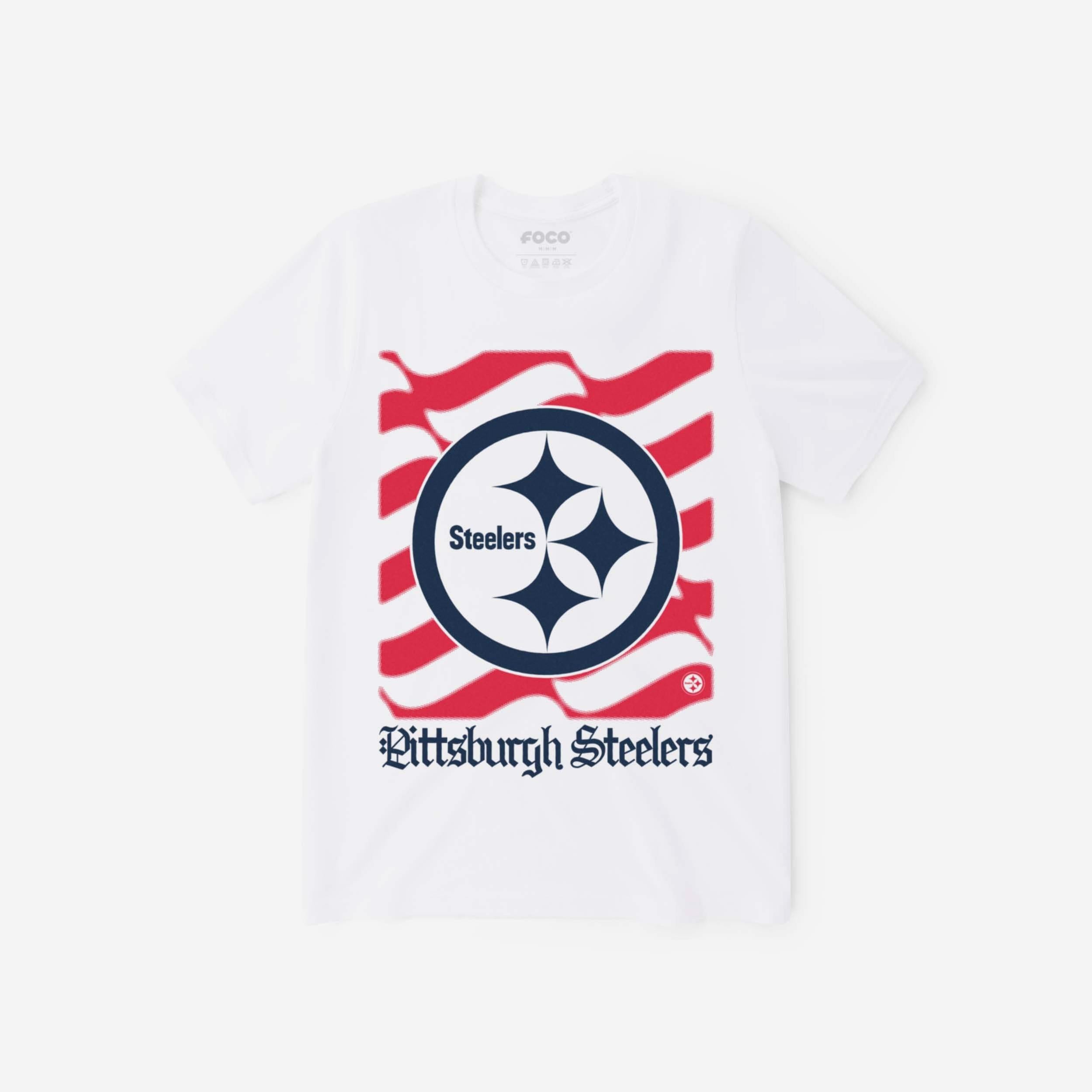 Pittsburgh Steelers T-shirt avec le mot-symbole du patrimoine américain