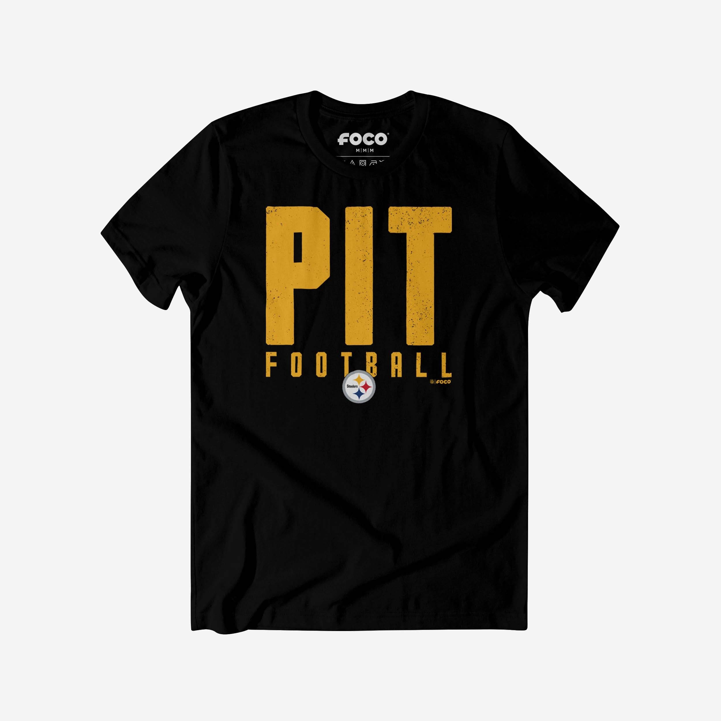 Pittsburgh Steelers T-shirt avec mot-symbole initial de la ville