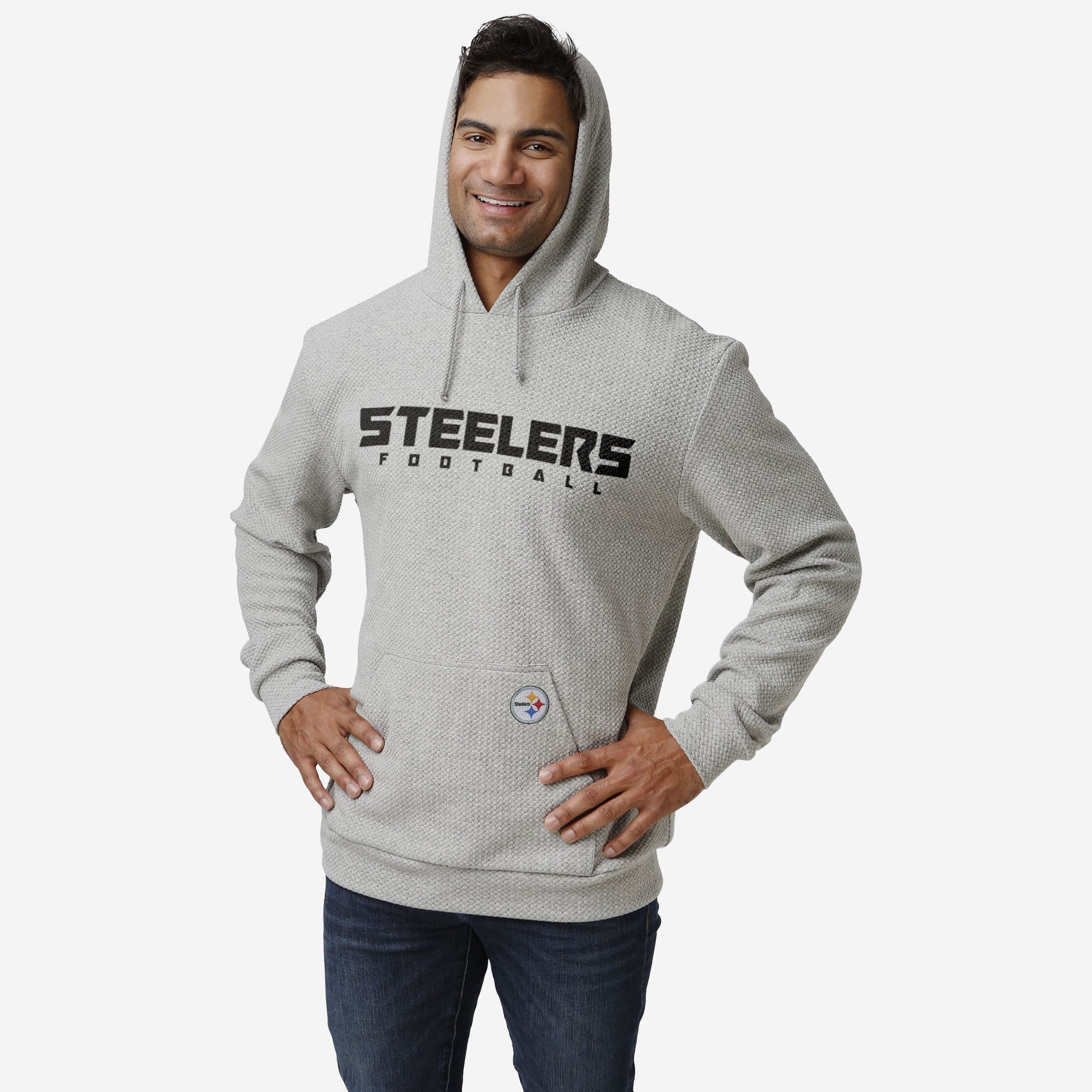 Pittsburgh Steelers Sweat à capuche tissé gris