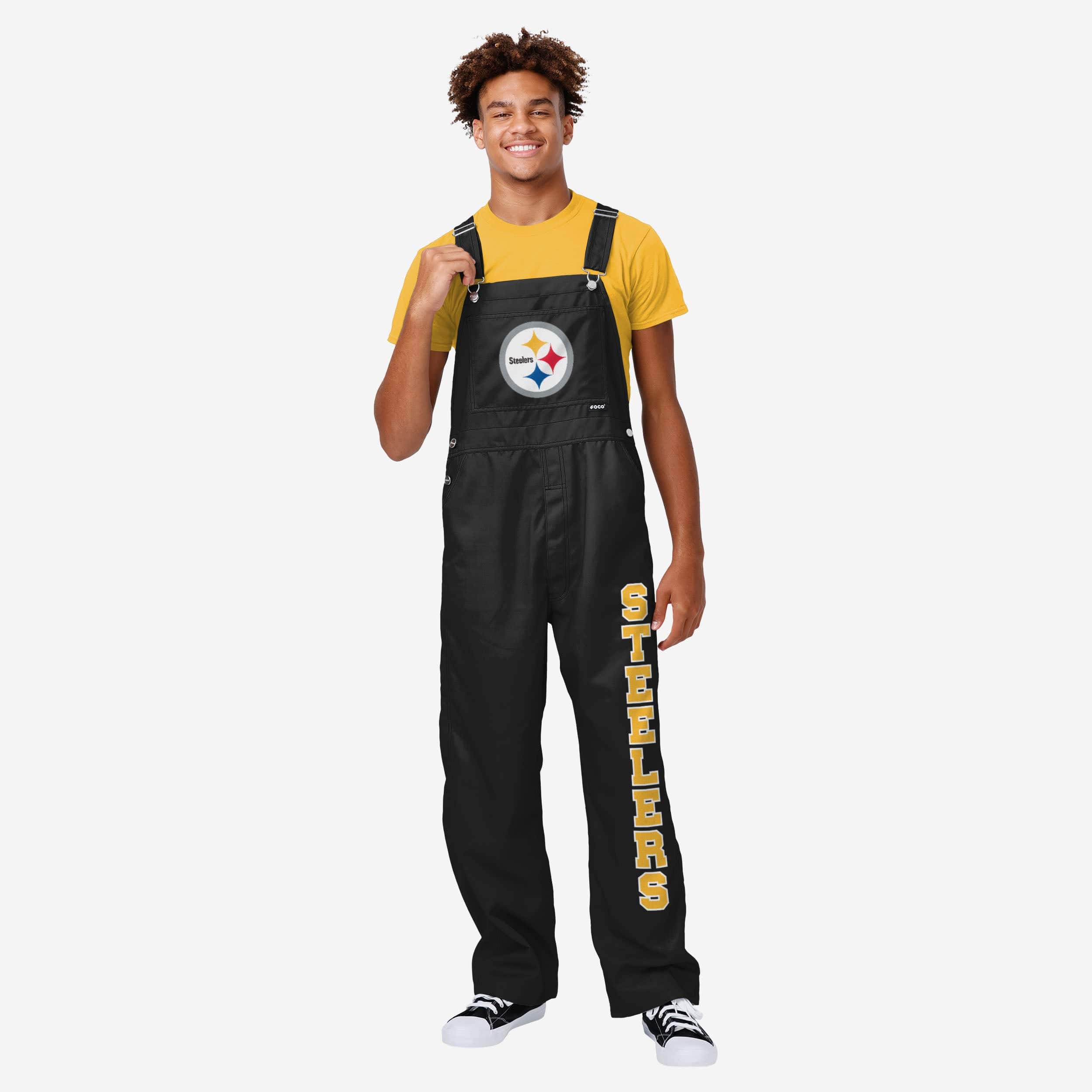 Pittsburgh Steelers Salopette à bretelles solide pour hommes