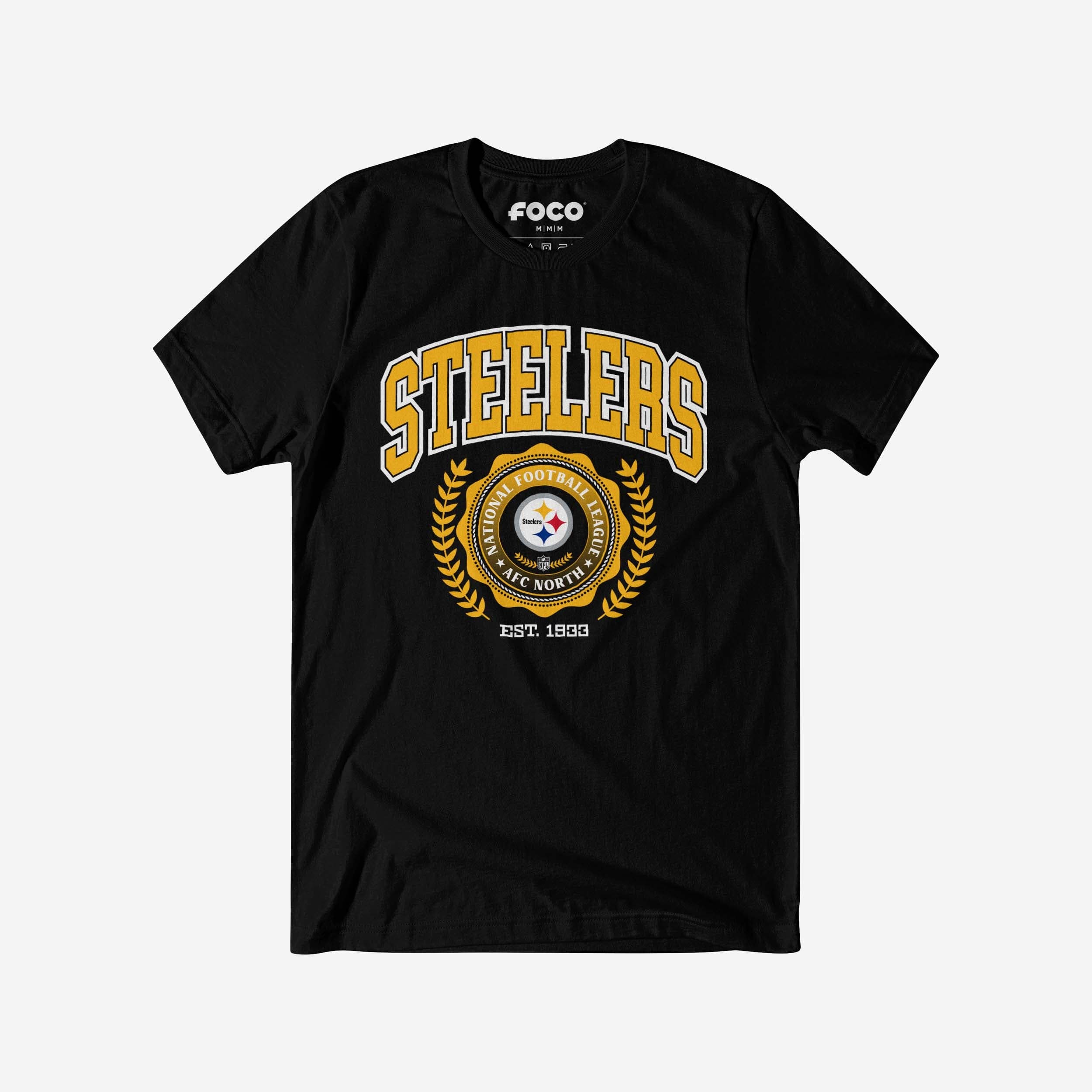 T-shirt à écusson de l'équipe Pittsburgh Steelers