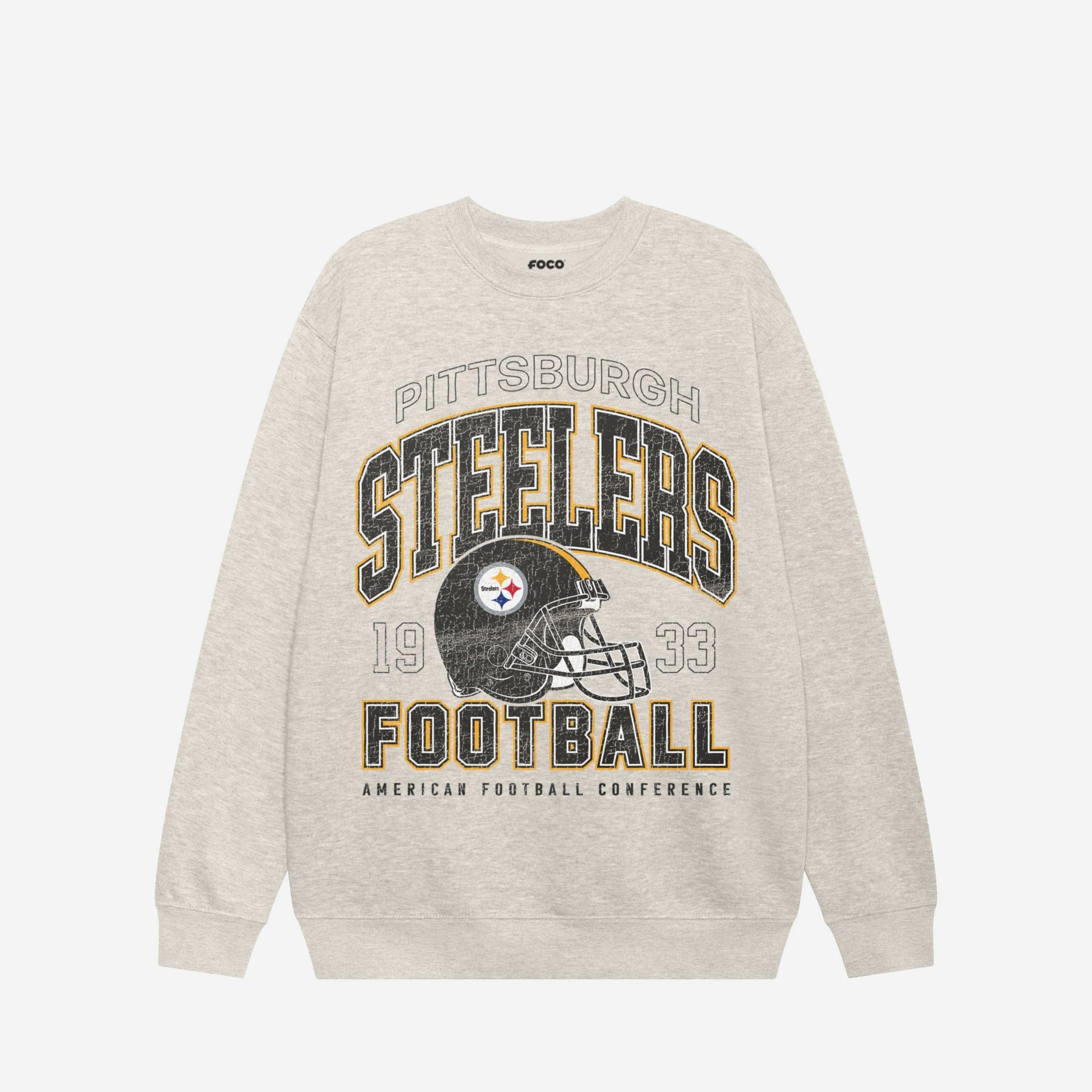 Sweat-shirt universitaire à col rond Pittsburgh Steelers