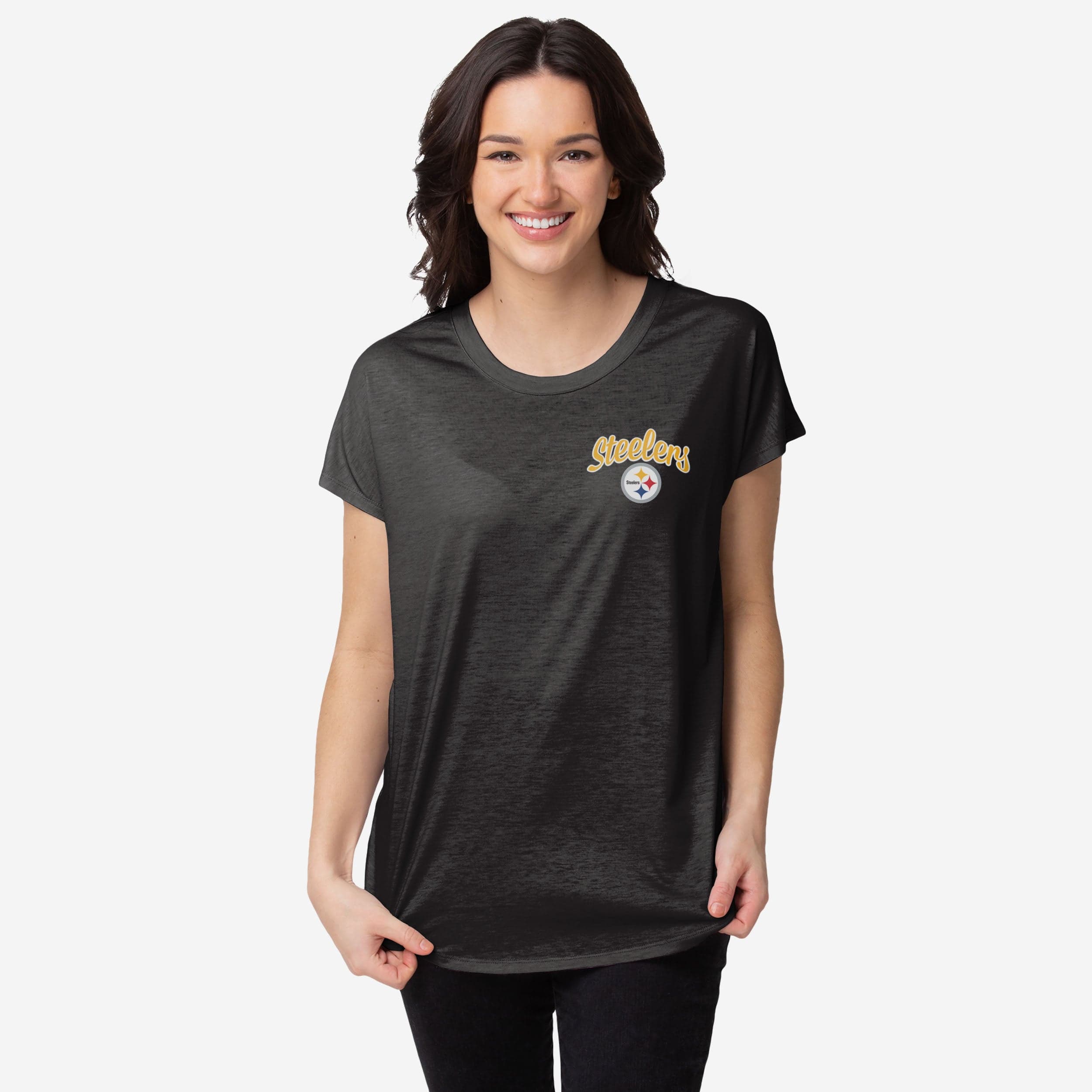 Pittsburgh Steelers Haut tunique avec mot-symbole pour femme
