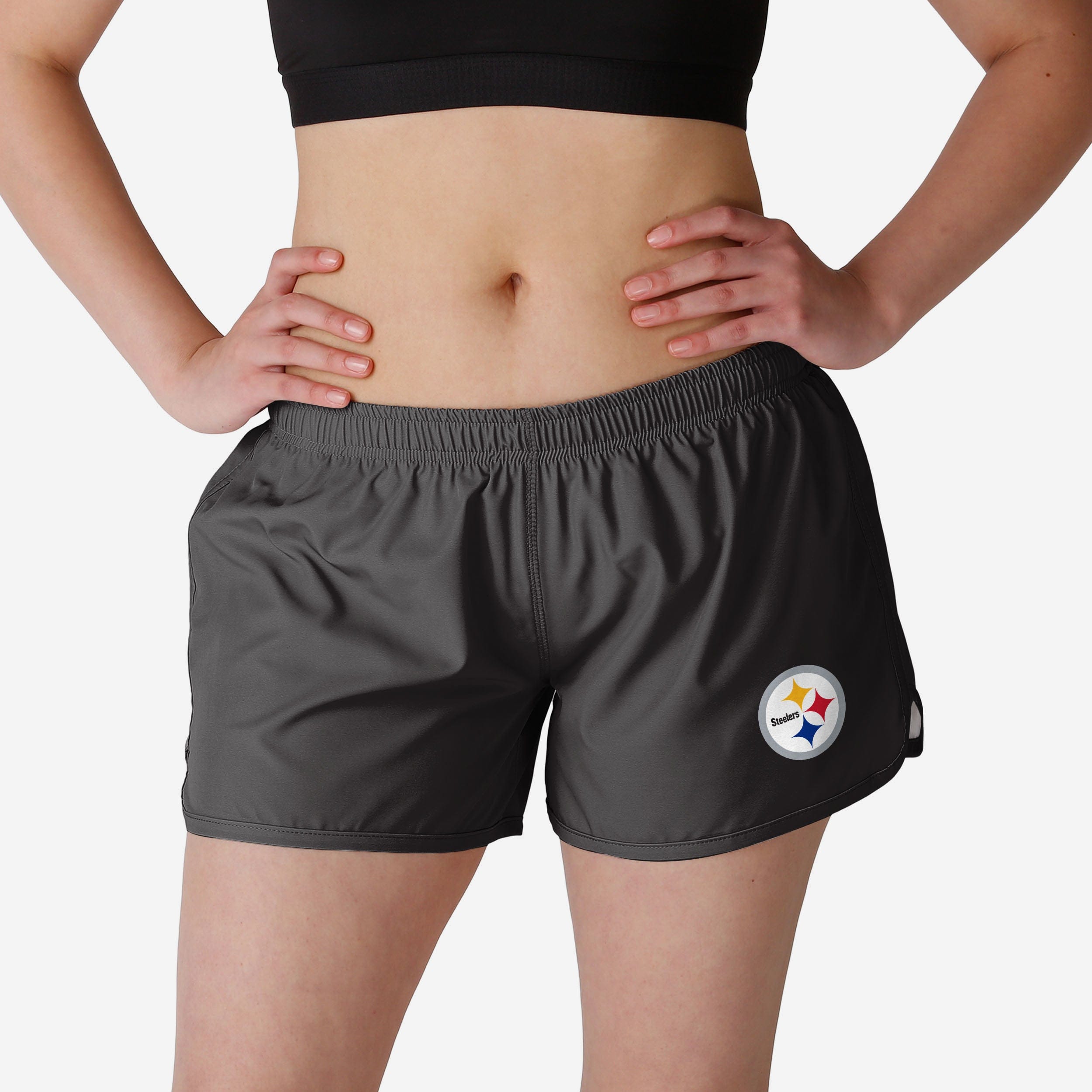 Pittsburgh Steelers Short de course solide pour femme