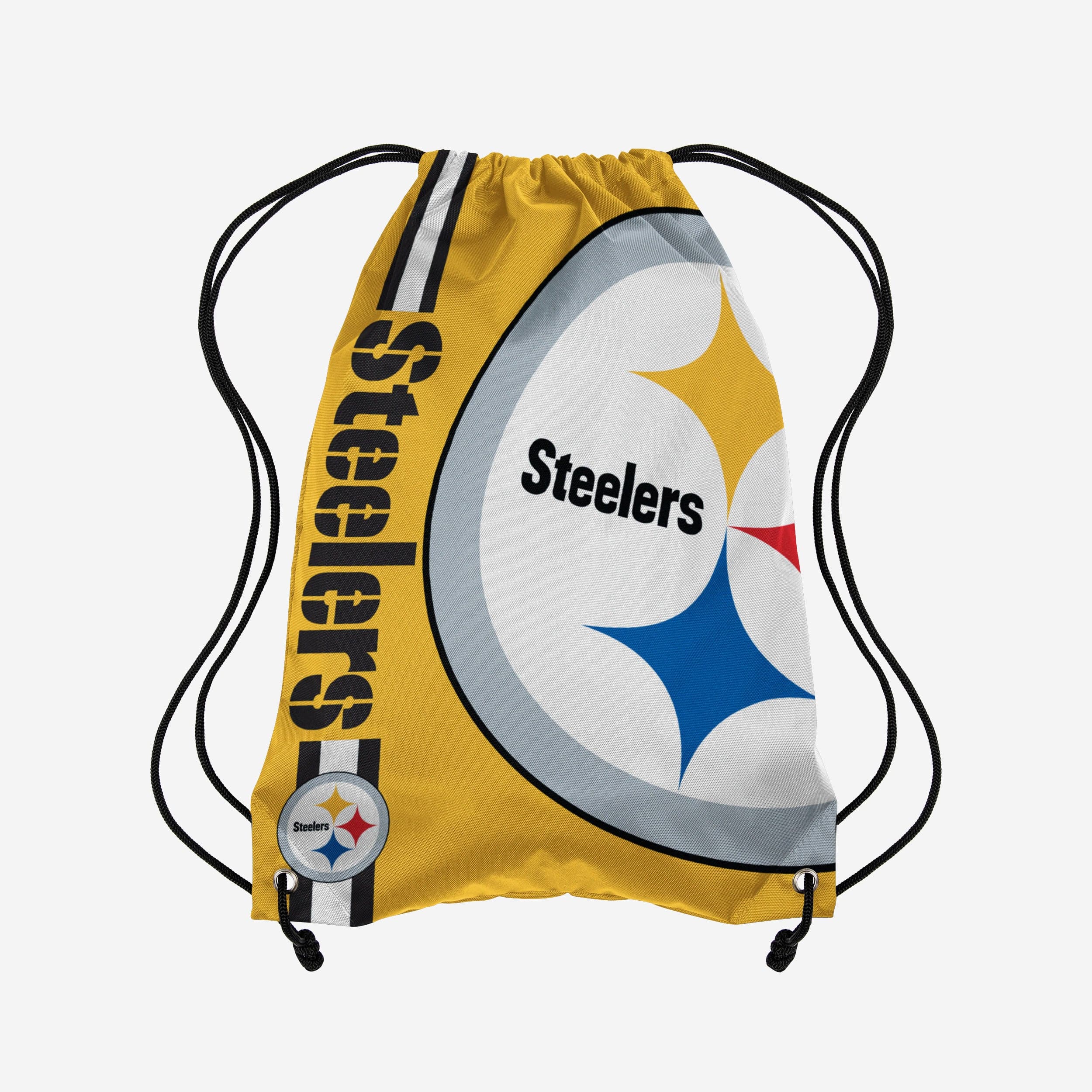 Pittsburgh Steelers Sac à dos à cordon de serrage avec grand logo de couleur alternative jaune
