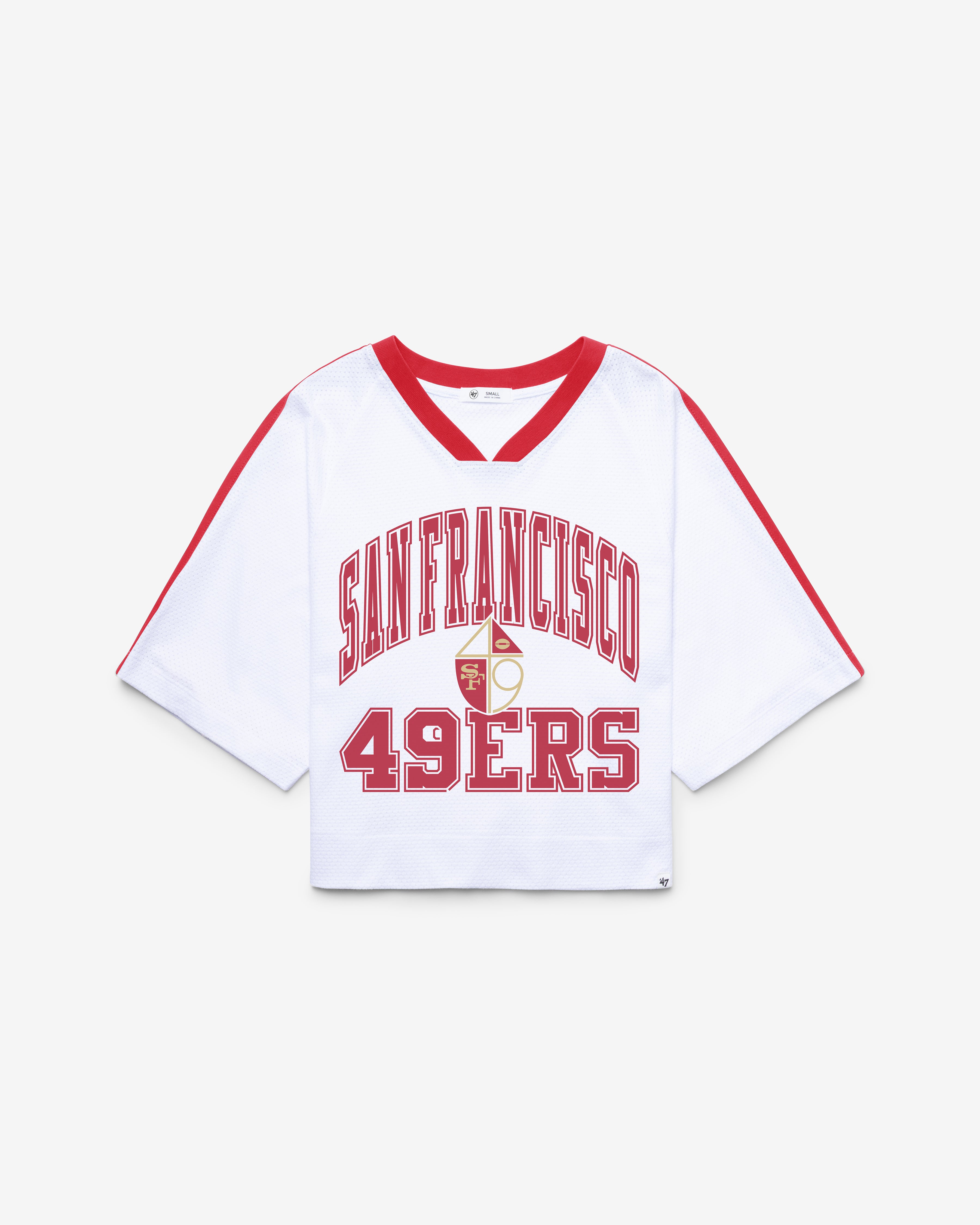 San Francisco 49ers HISTORIQUE BIG OVERARCH '47 FEMME DROP NEEDLE RAGLAN JERSEY