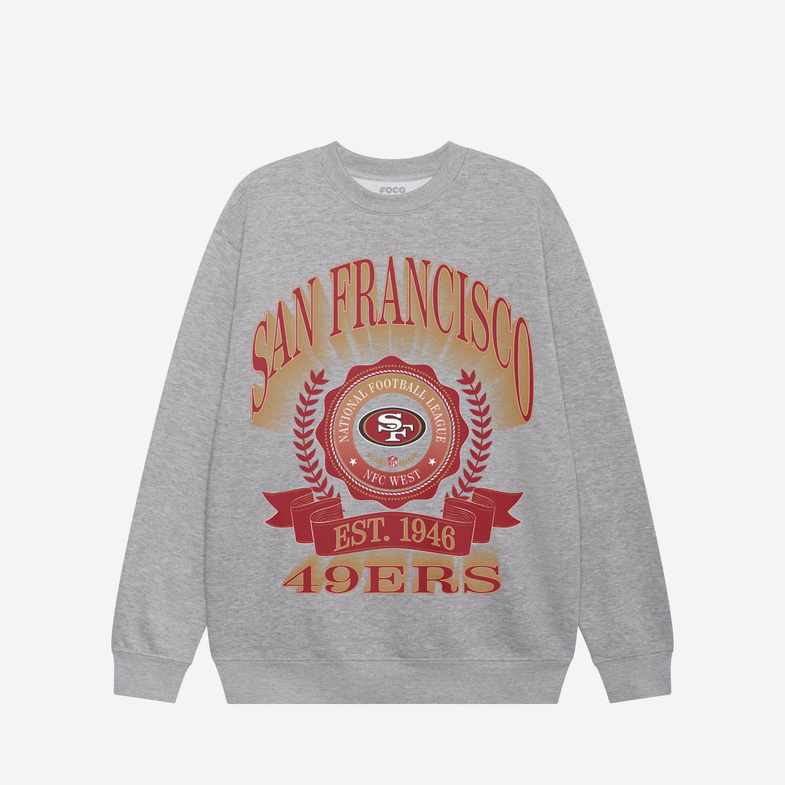 San Francisco 49ers Sweat-shirt à col rond avec écusson de bannière