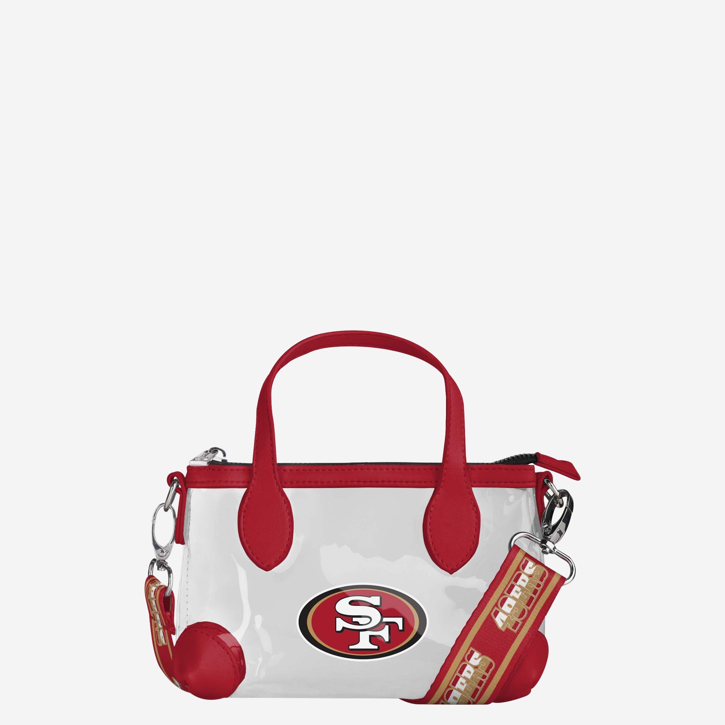 San Francisco 49ers Mini sac à main à bandoulière transparent avec grand logo
