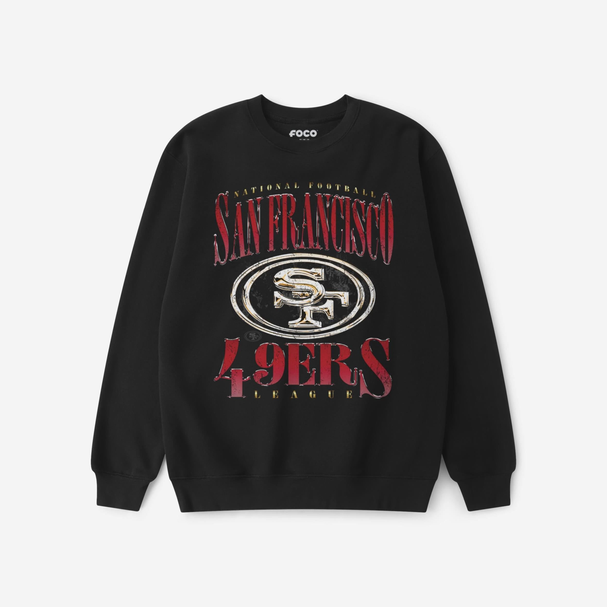 San Francisco 49ers Sweat-shirt à col rond chromé Stack