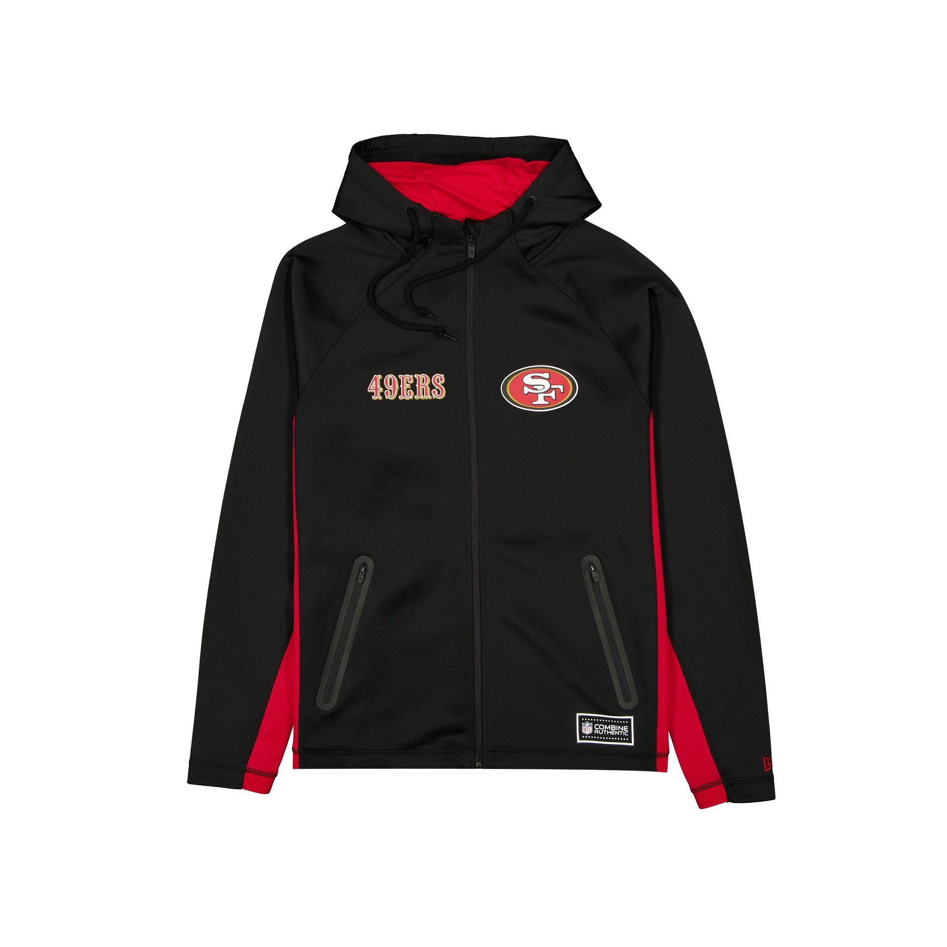 San Francisco 49ers Combine Noir Sweat à capuche entièrement zippé