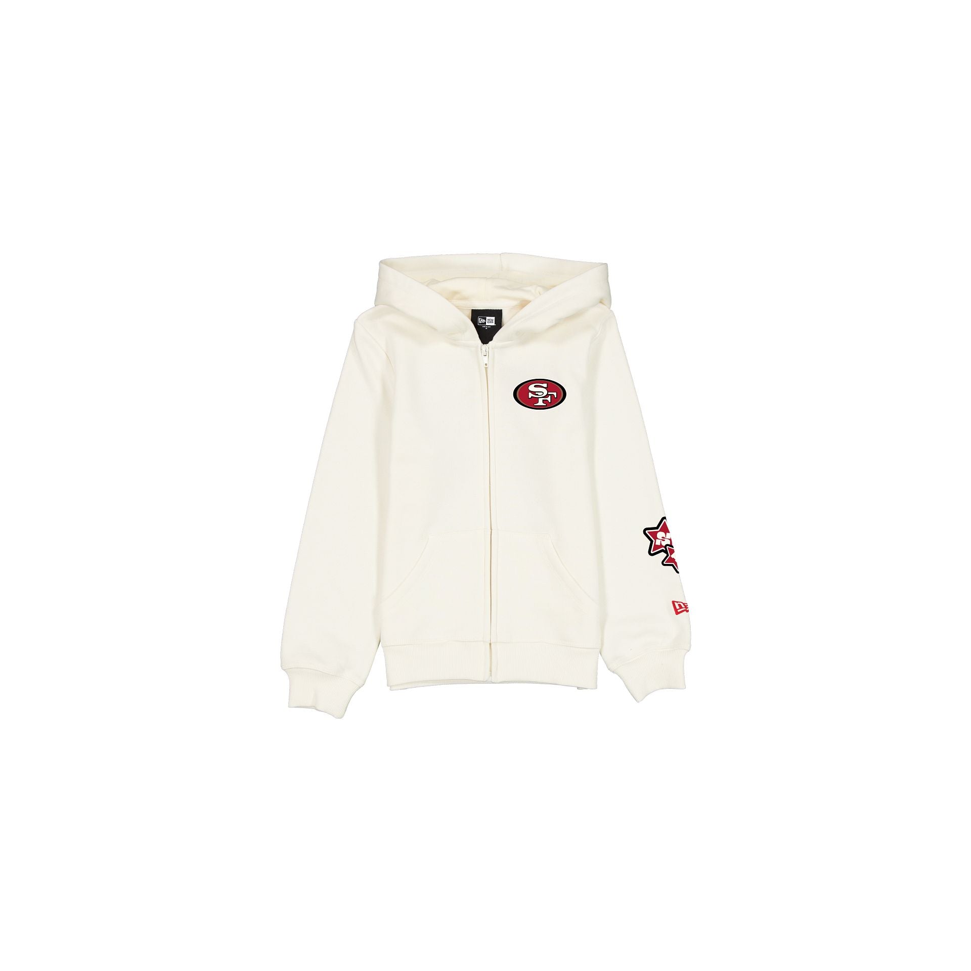 San Francisco 49ers Sweat à capuche zippé blanc chromé pour fille