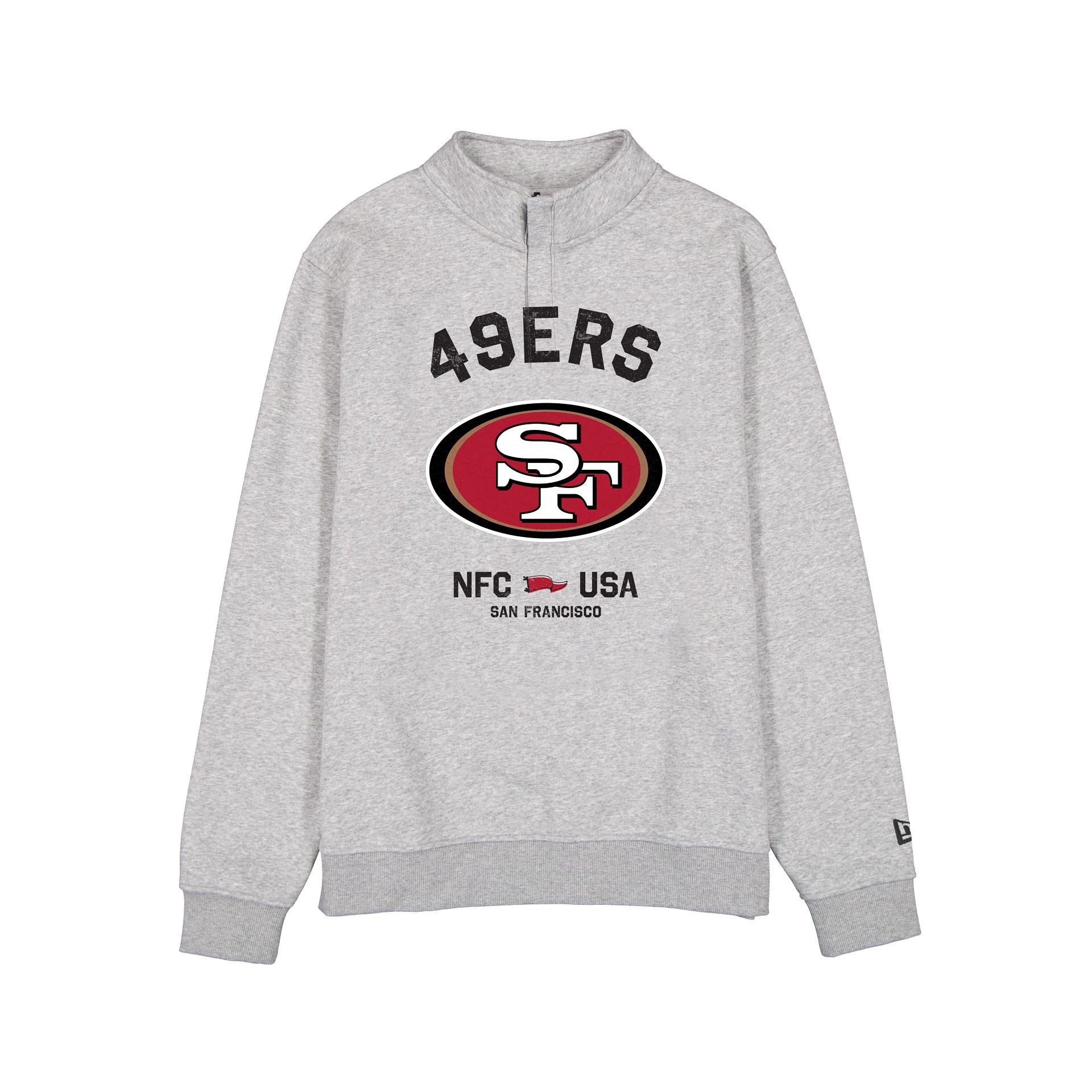 San Francisco 49ers Quart Zip Gris Chiné