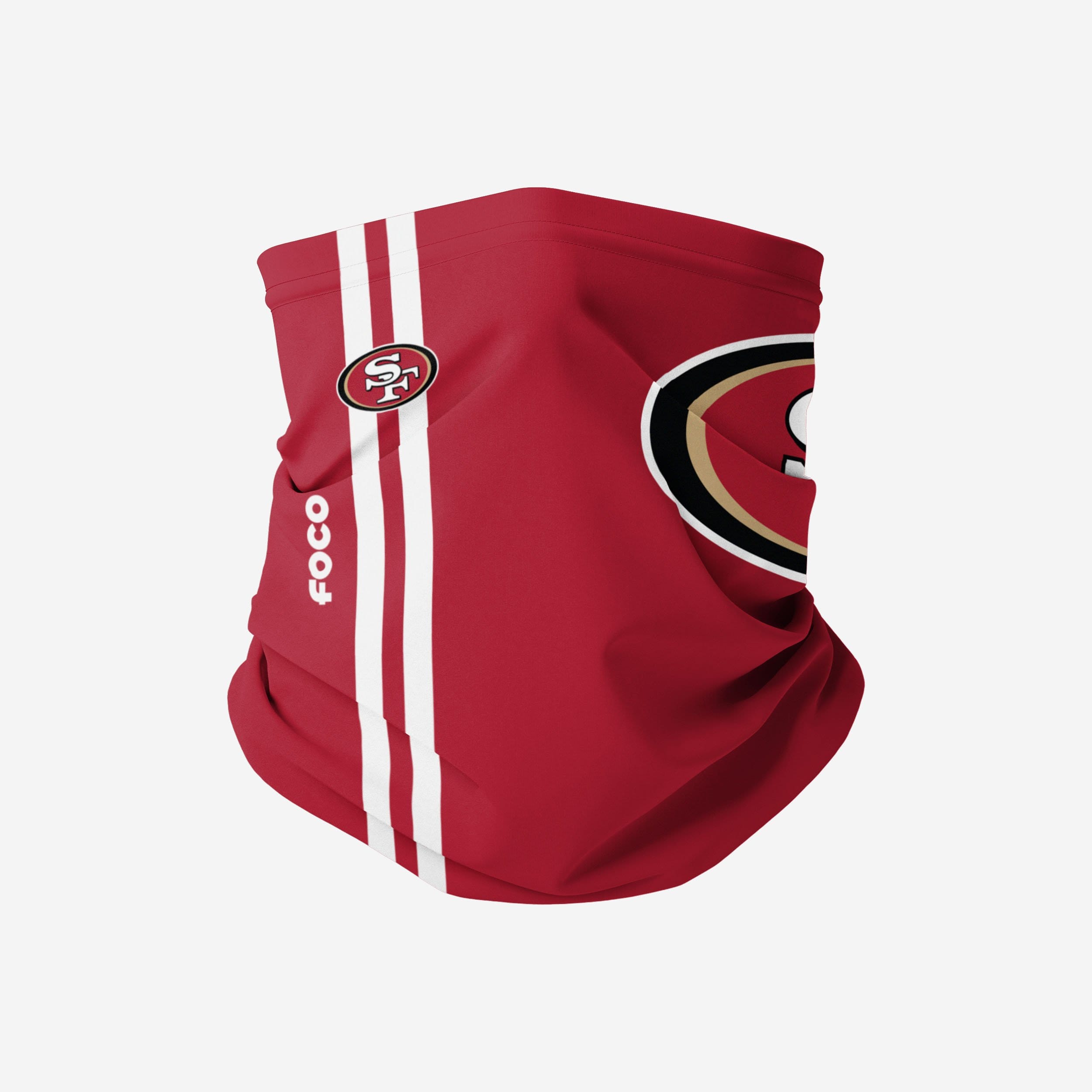 Écharpe guêtre avec logo San Francisco 49ers sur le terrain