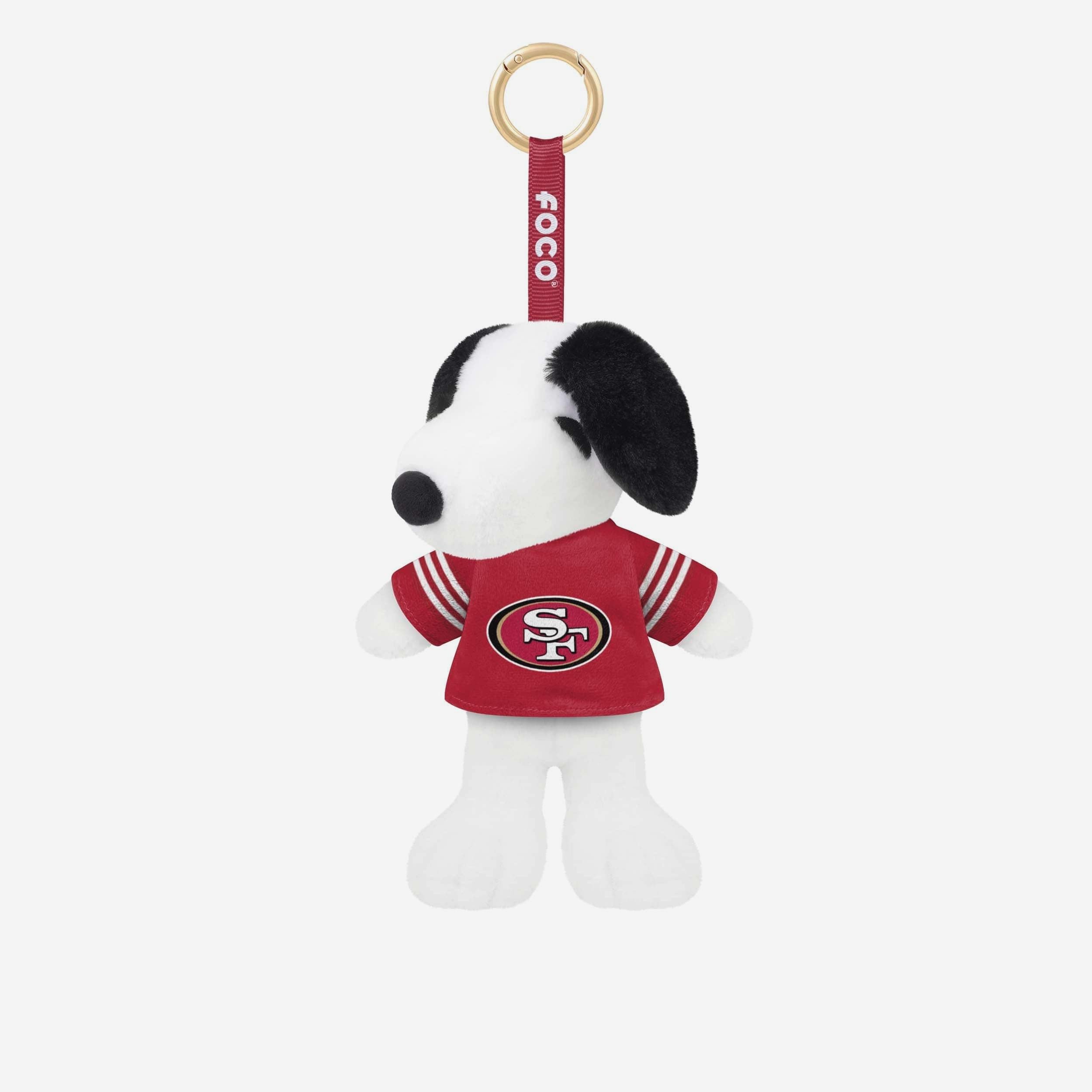 San Francisco 49ers Porte-clés en peluche Snoopy Peanuts avec breloque pour sac
