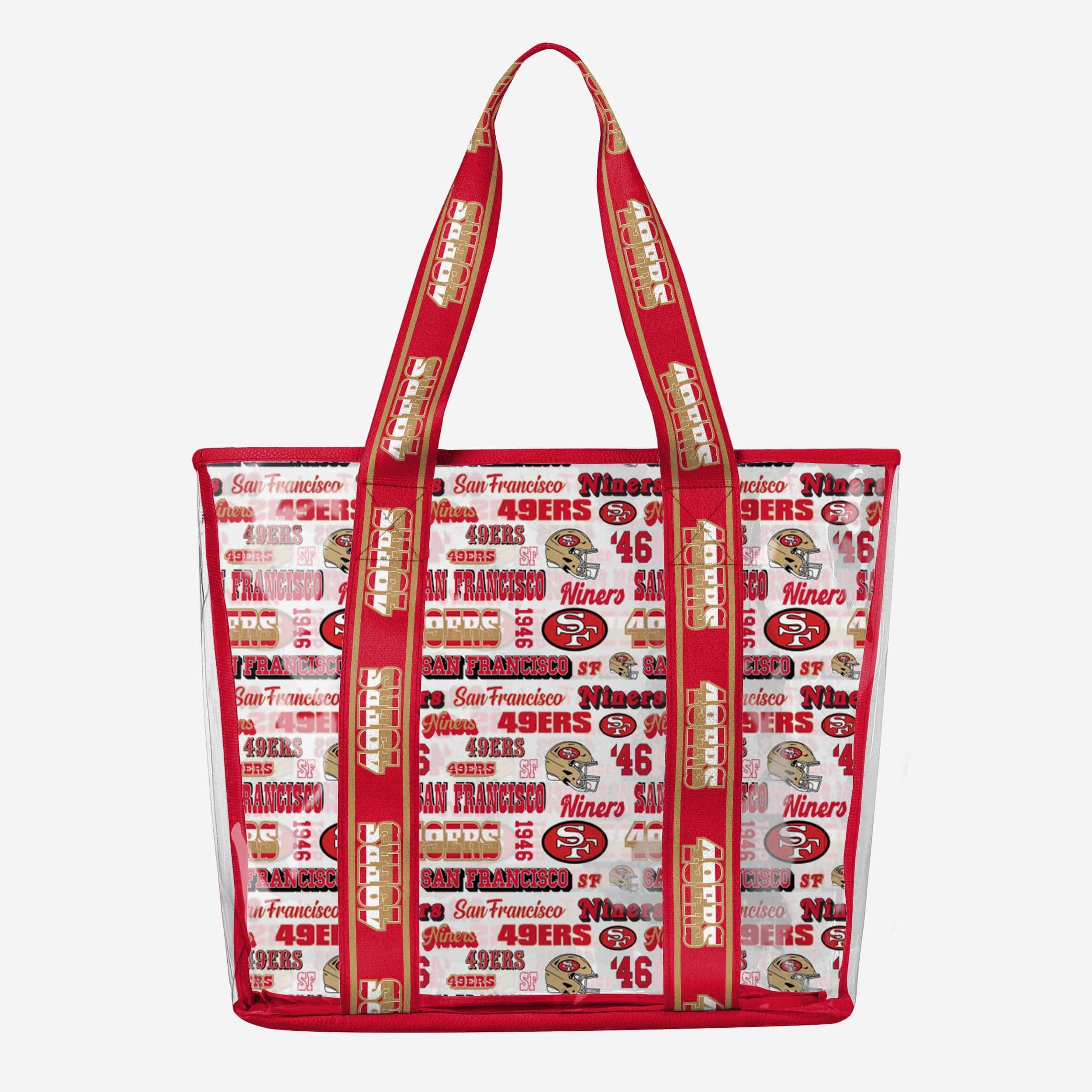 San Francisco 49ers Répétez l'impression rétro Sac fourre-tout transparent