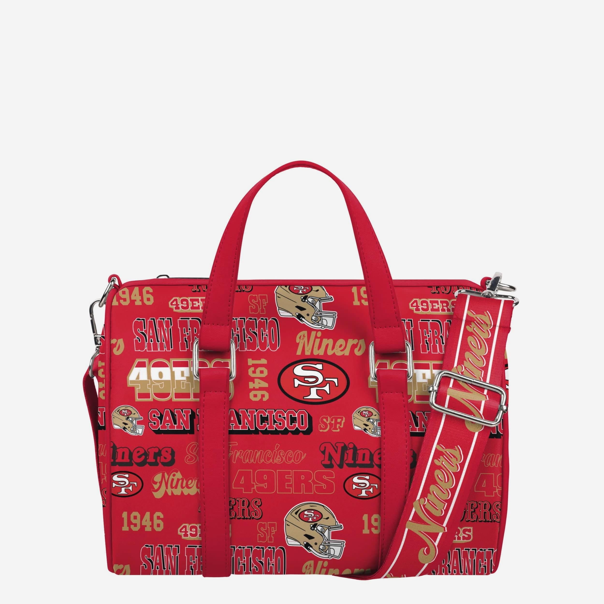 San Francisco 49ers Répéter Sac tonneau moyen en nylon à imprimé rétro