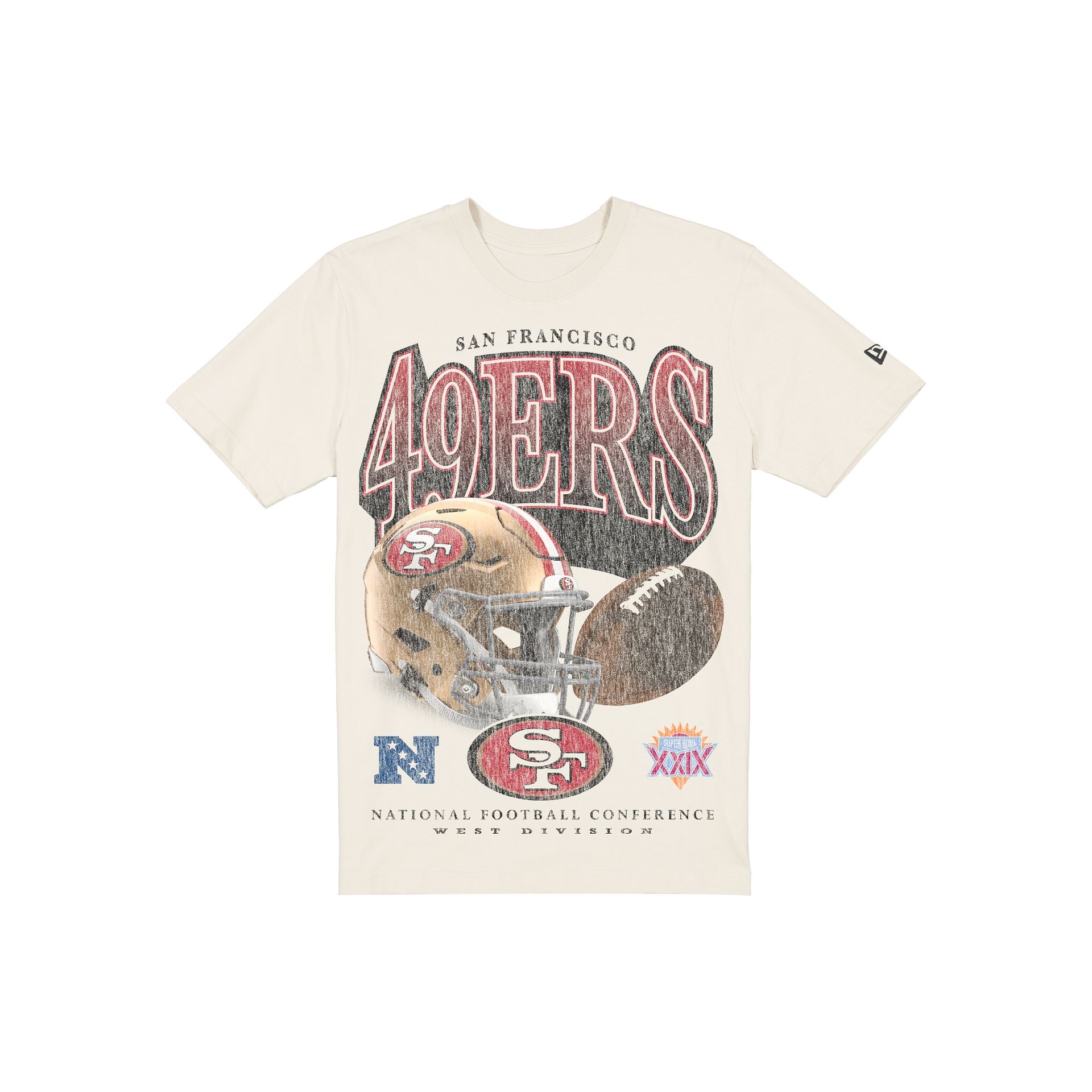 San Francisco 49ers T-shirt chromé à imprimé vieilli Sport Classics