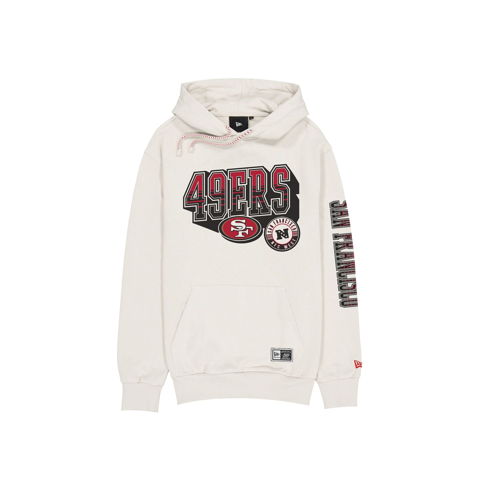 San Francisco 49ers Throwback Chrome Blanc Sweat à capuche