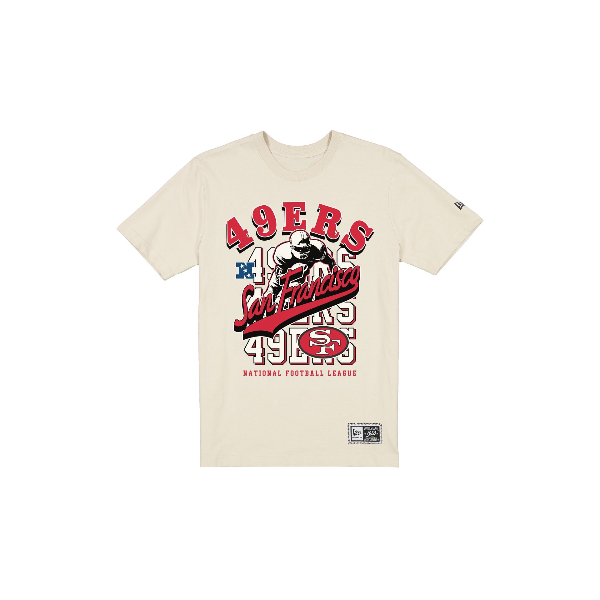 San Francisco 49ers Casque de retour T-shirt blanc chromé