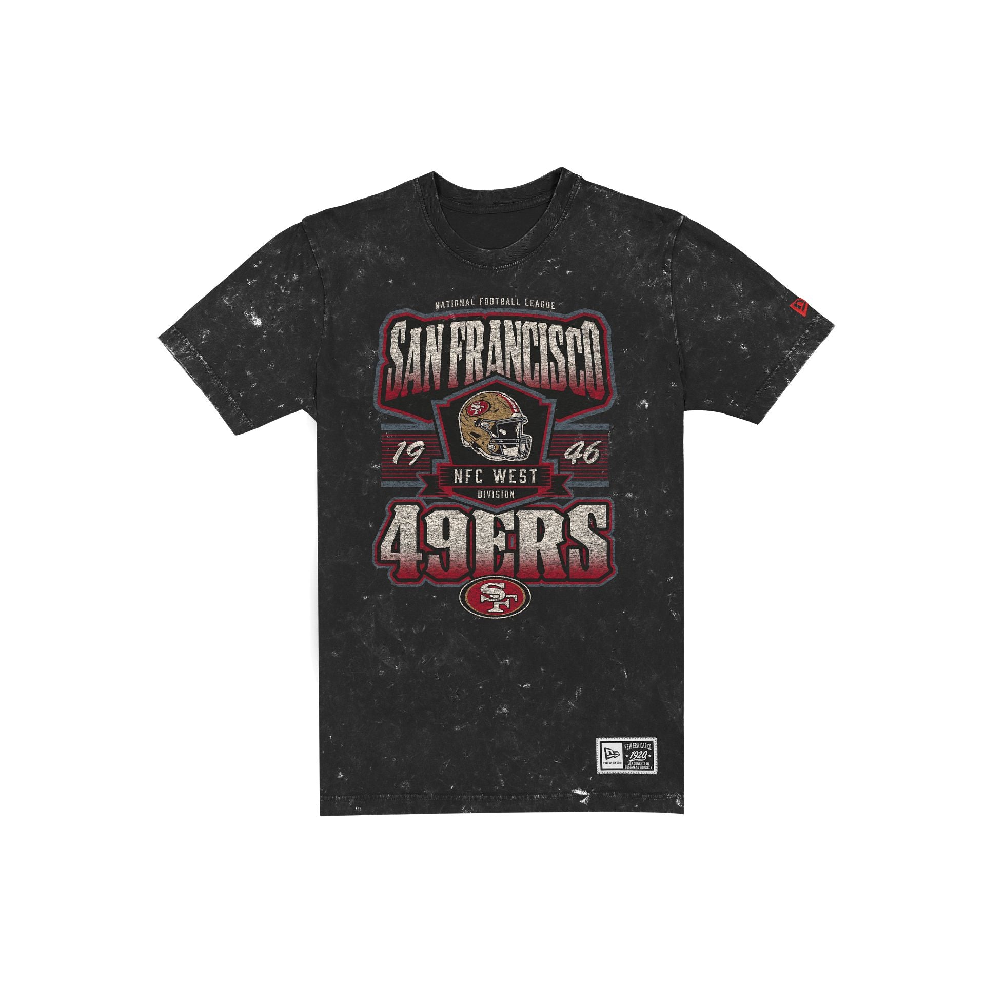 San Francisco 49ers T-shirt noir graphique délavé