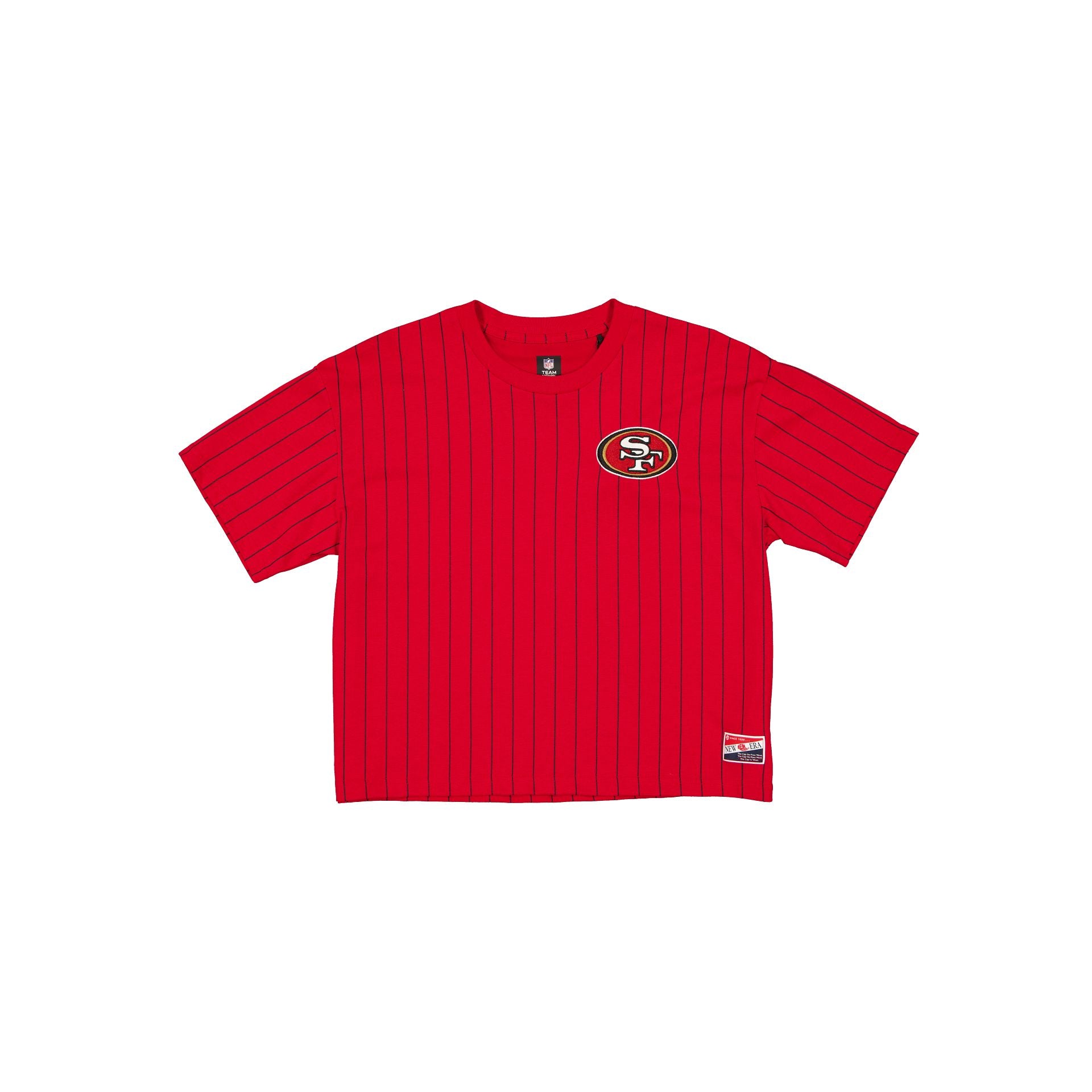San Francisco 49ers Throwback T-shirt court à fines rayures pour femmes