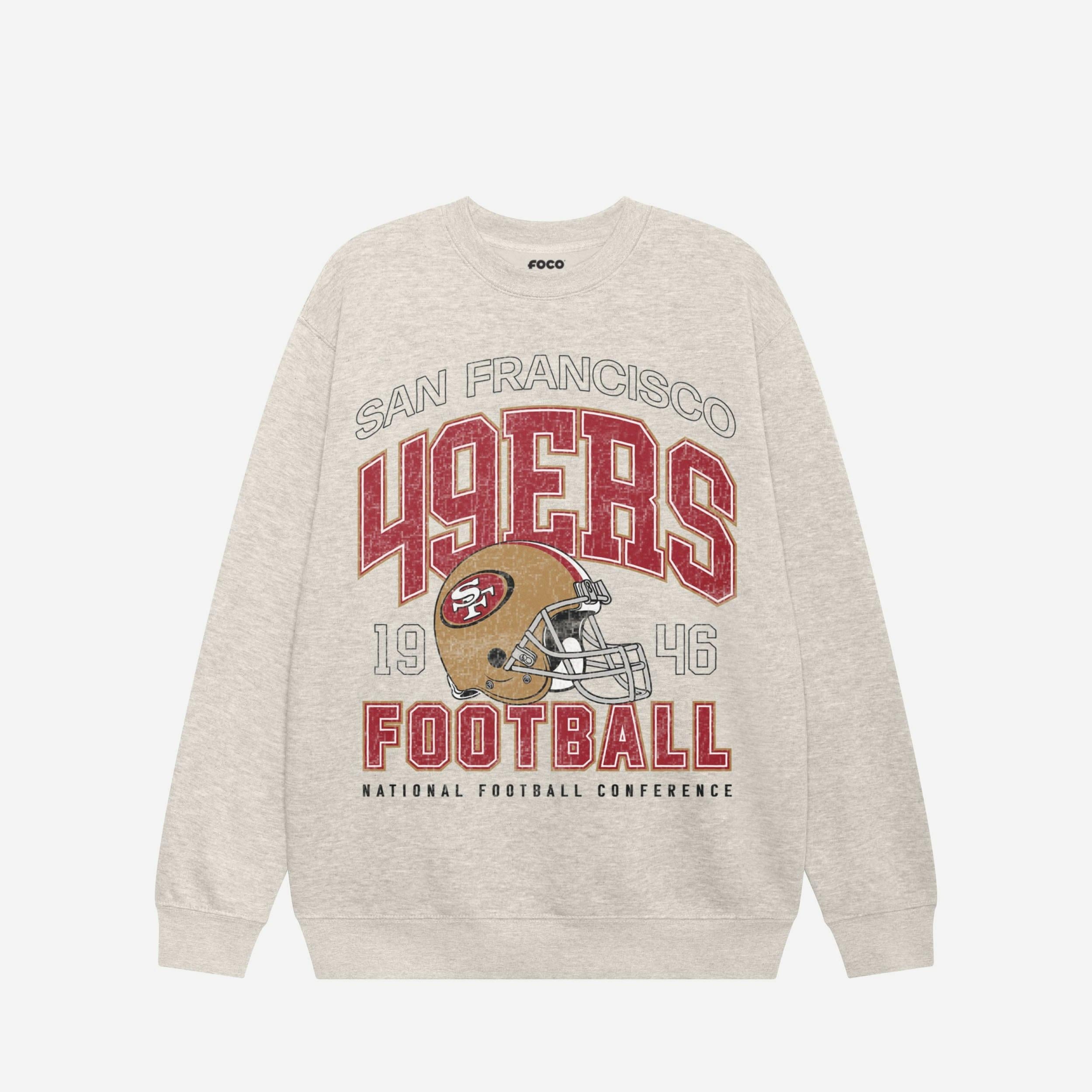 Sweat-shirt universitaire à col rond San Francisco 49ers
