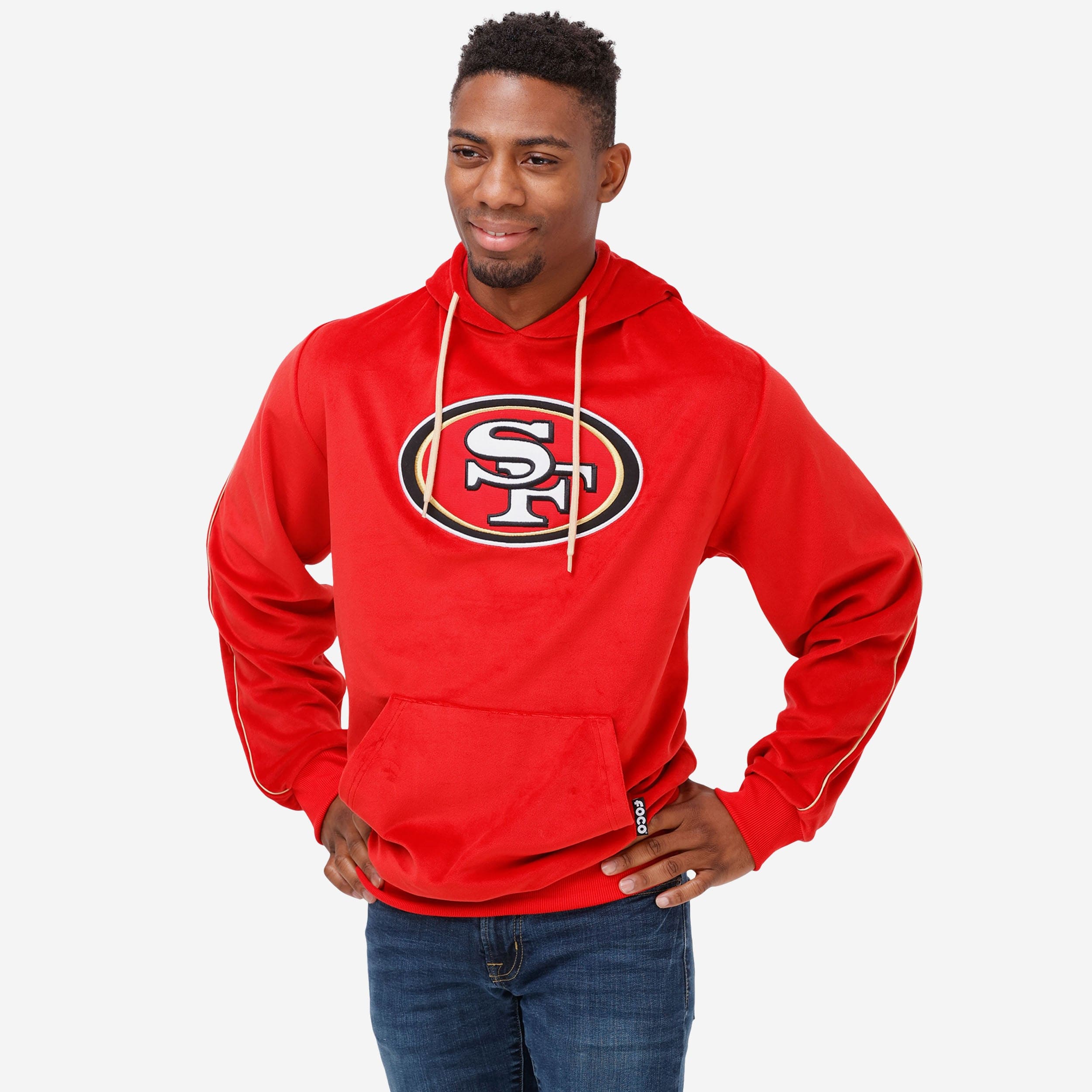 Sweat à capuche en velours San Francisco 49ers