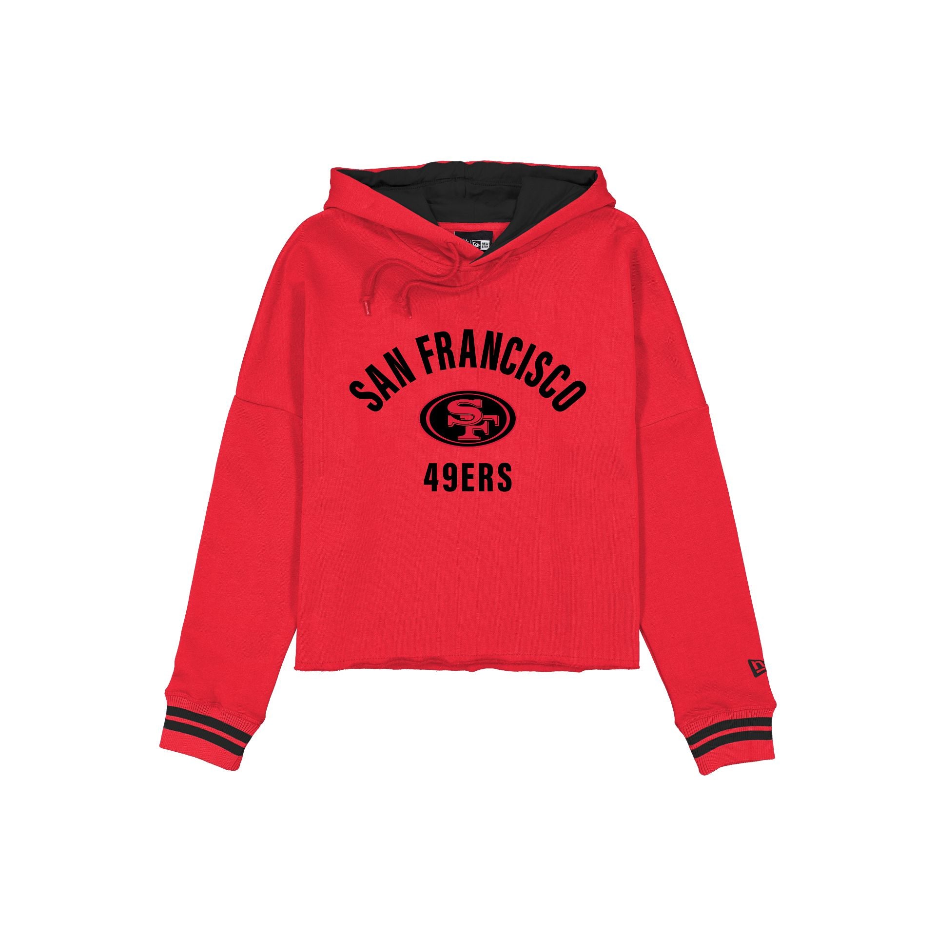 San Francisco 49ers Sweat à capuche court collégial pour femmes