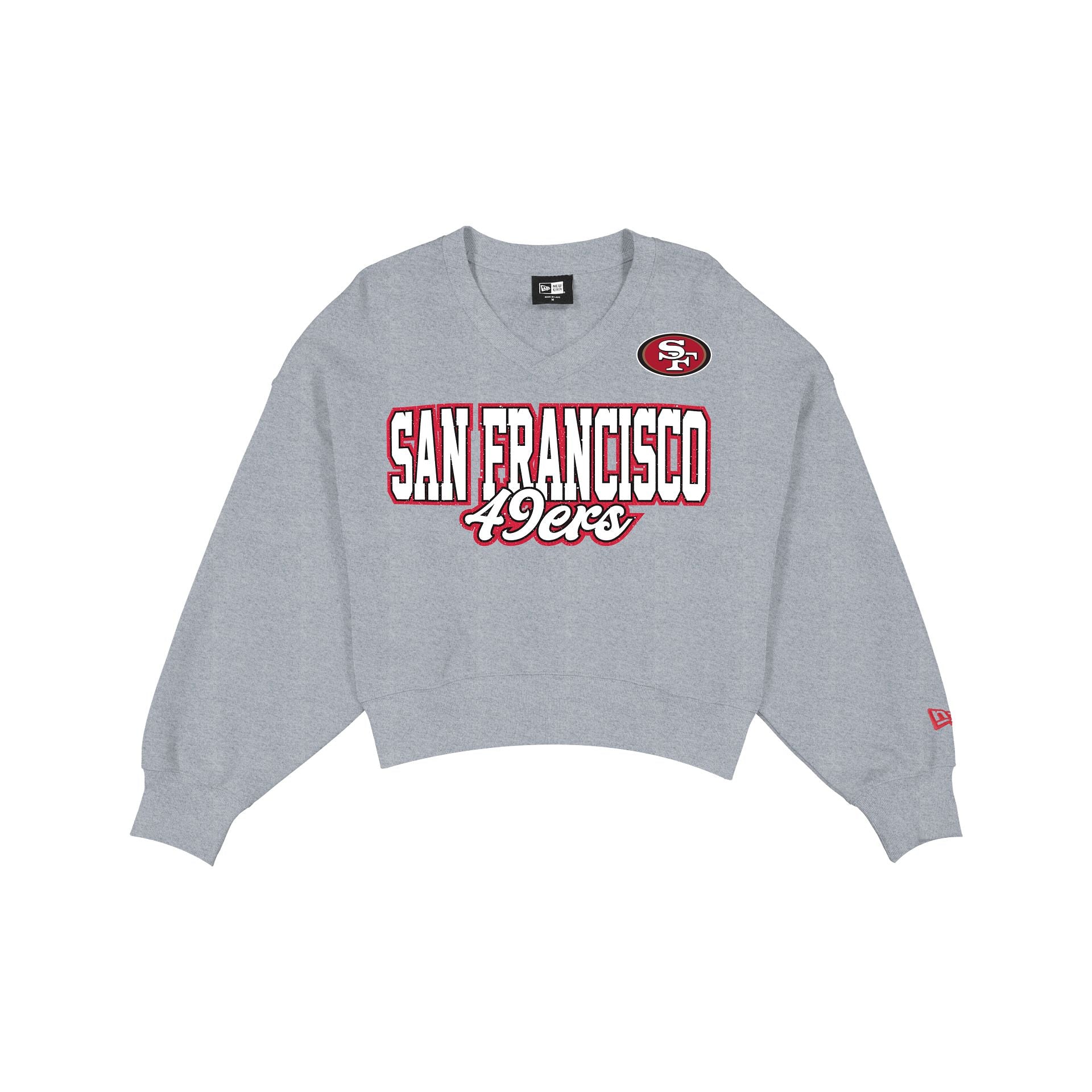 San Francisco 49ers Col rond pailleté gris chiné pour femme
