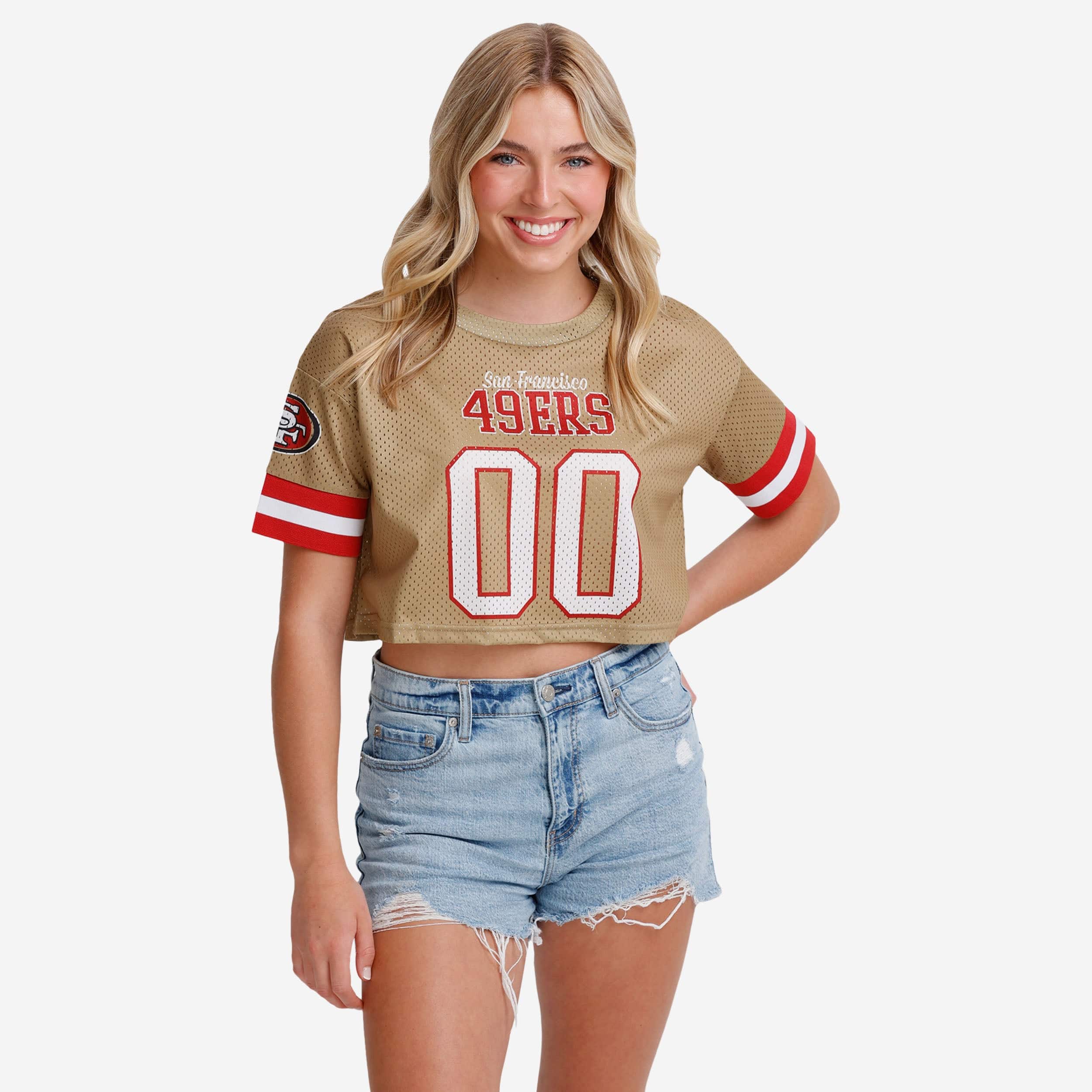 San Francisco 49ers Haut court en maille Gameday pour femme