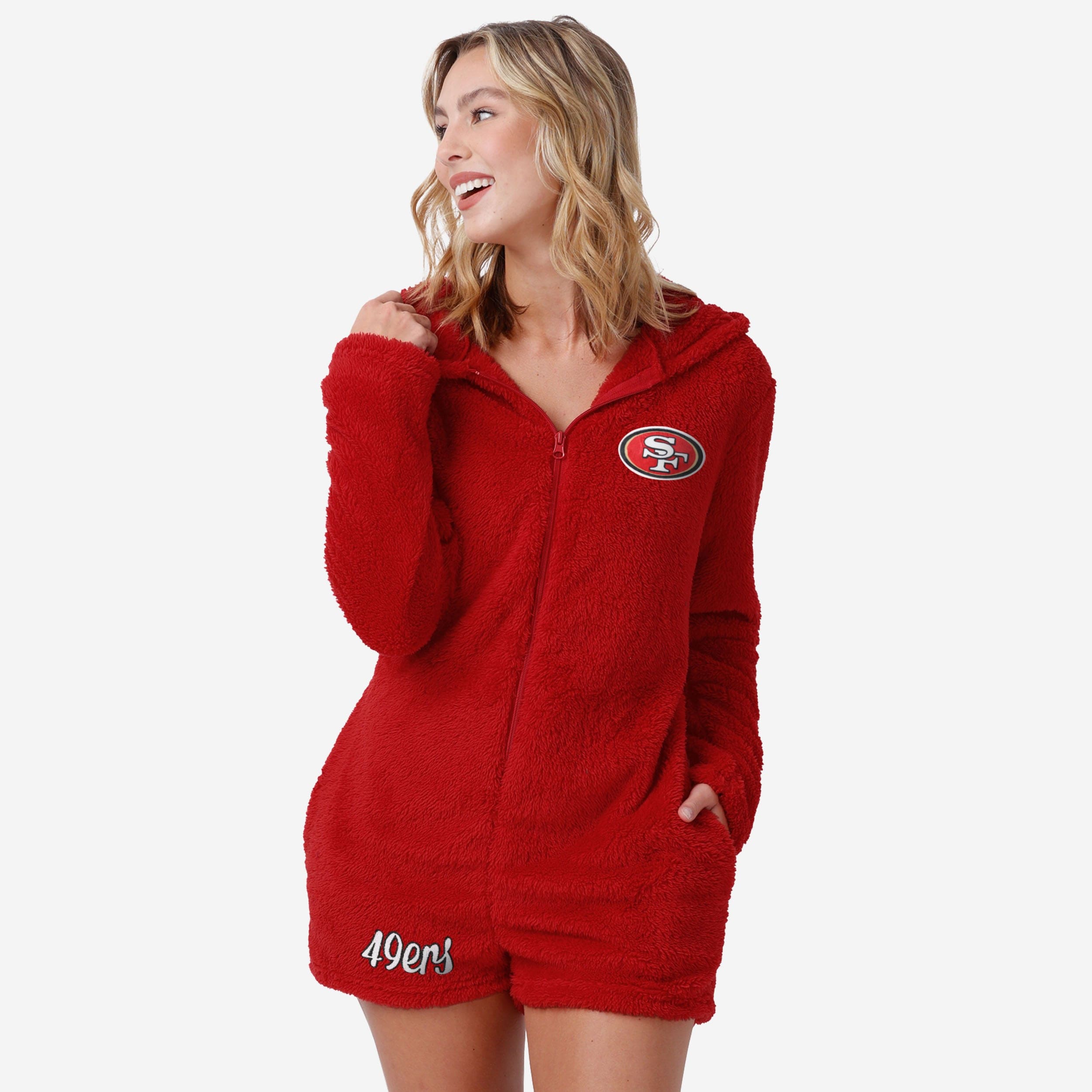 San Francisco 49ers Pyjama une pièce court et confortable pour femme