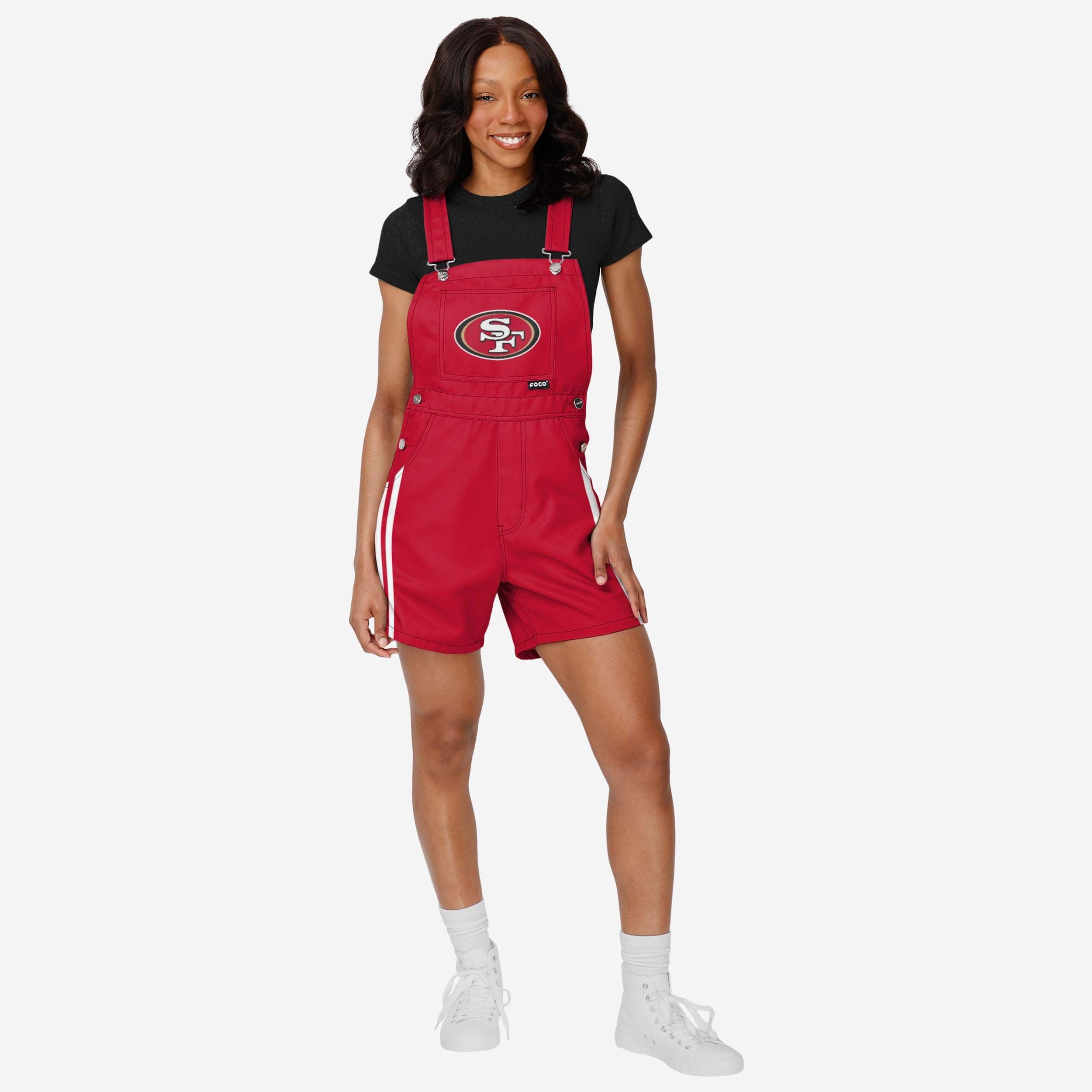 San Francisco 49ers Cuissard à bretelles Team Stripe pour femmes