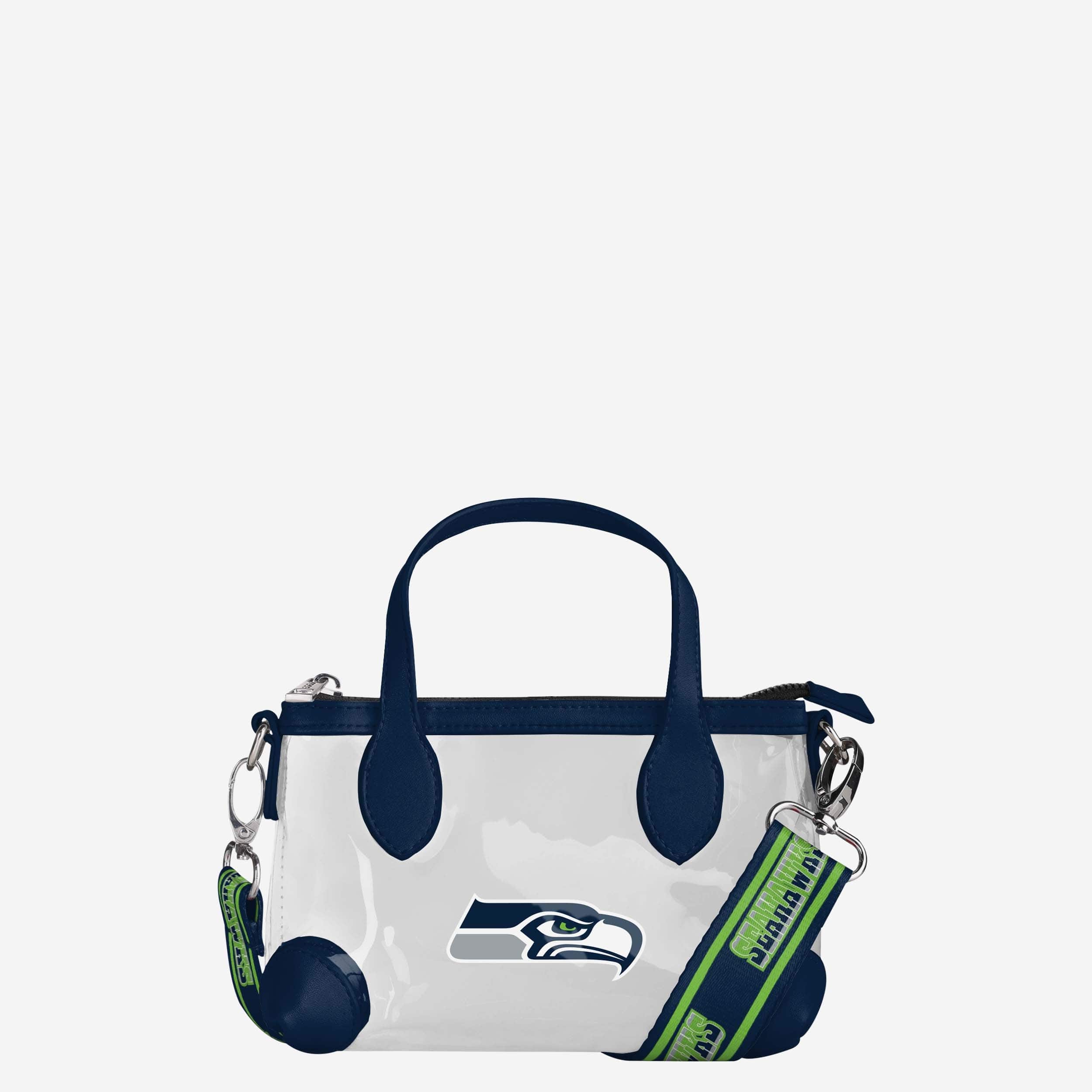 Seattle Seahawks Mini sac à main à bandoulière transparent avec grand logo