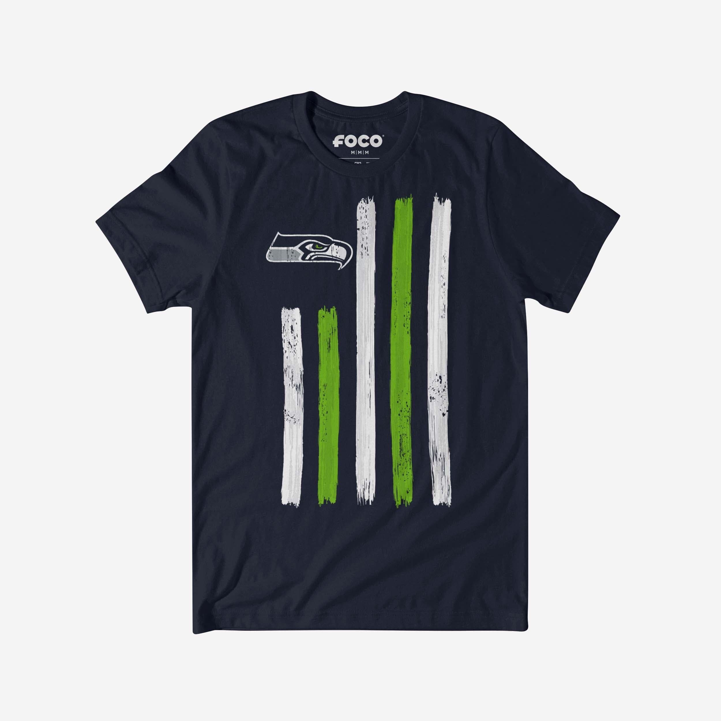 Seattle Seahawks T-shirt drapeau coup de pinceau