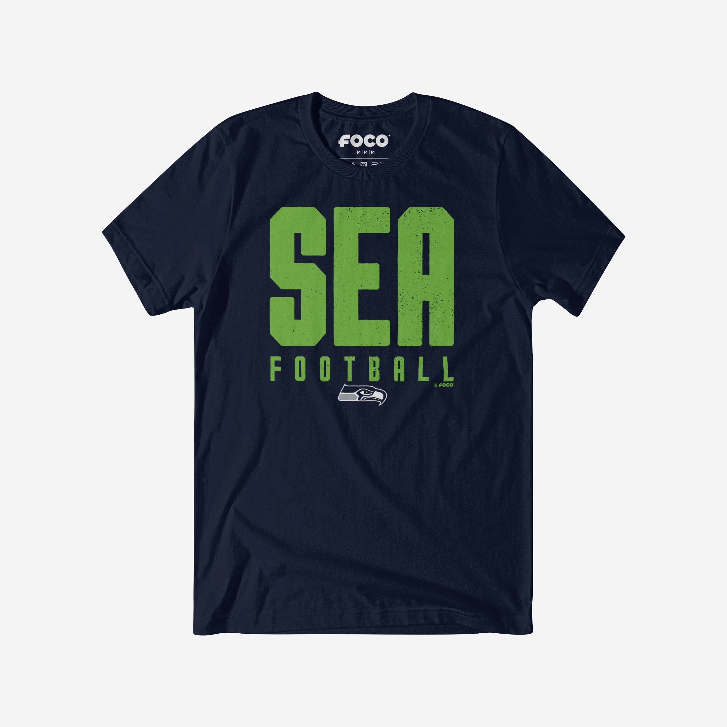 Seattle Seahawks T-shirt avec mot-symbole initial de la ville