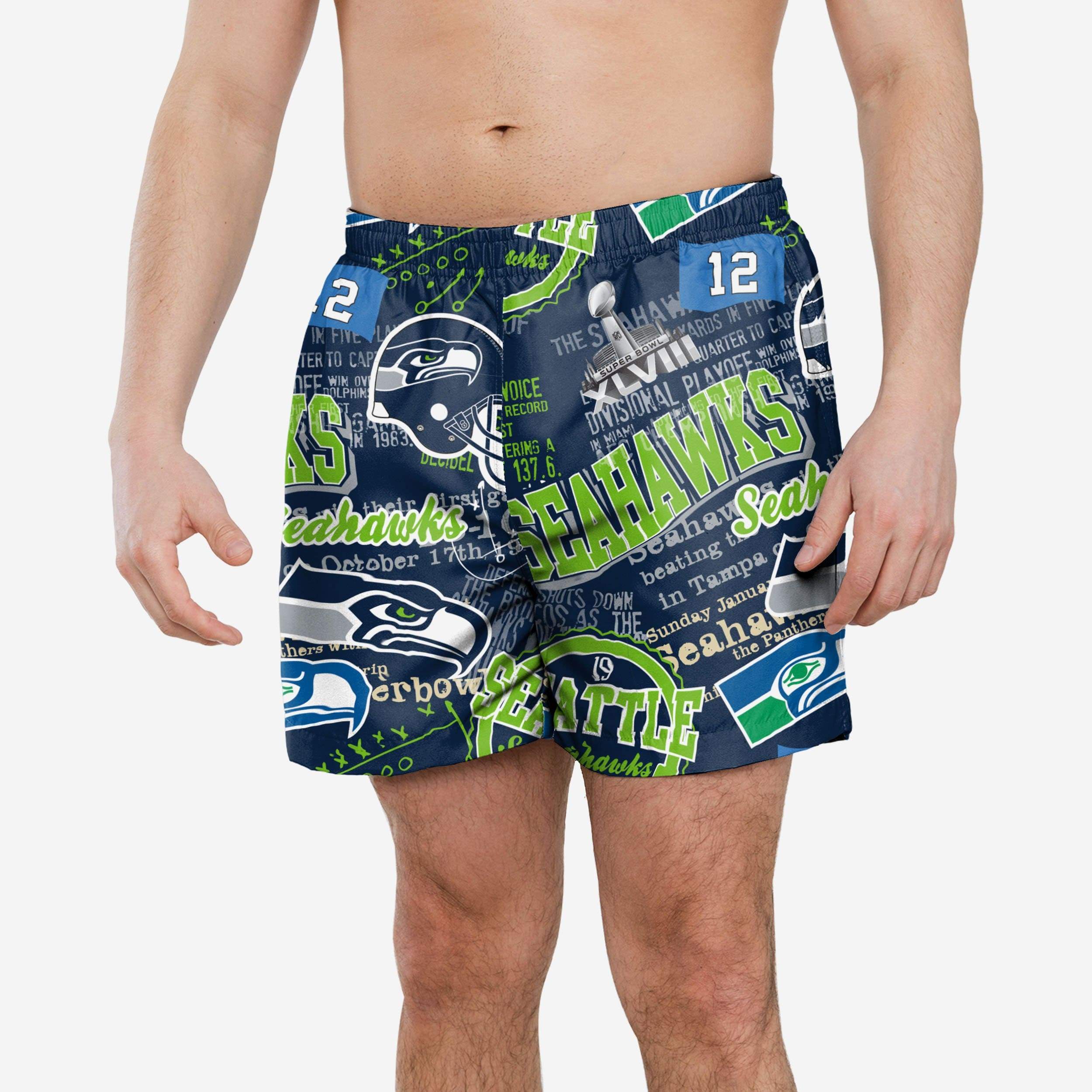 Maillot de bain Seattle Seahawks Logo Rush