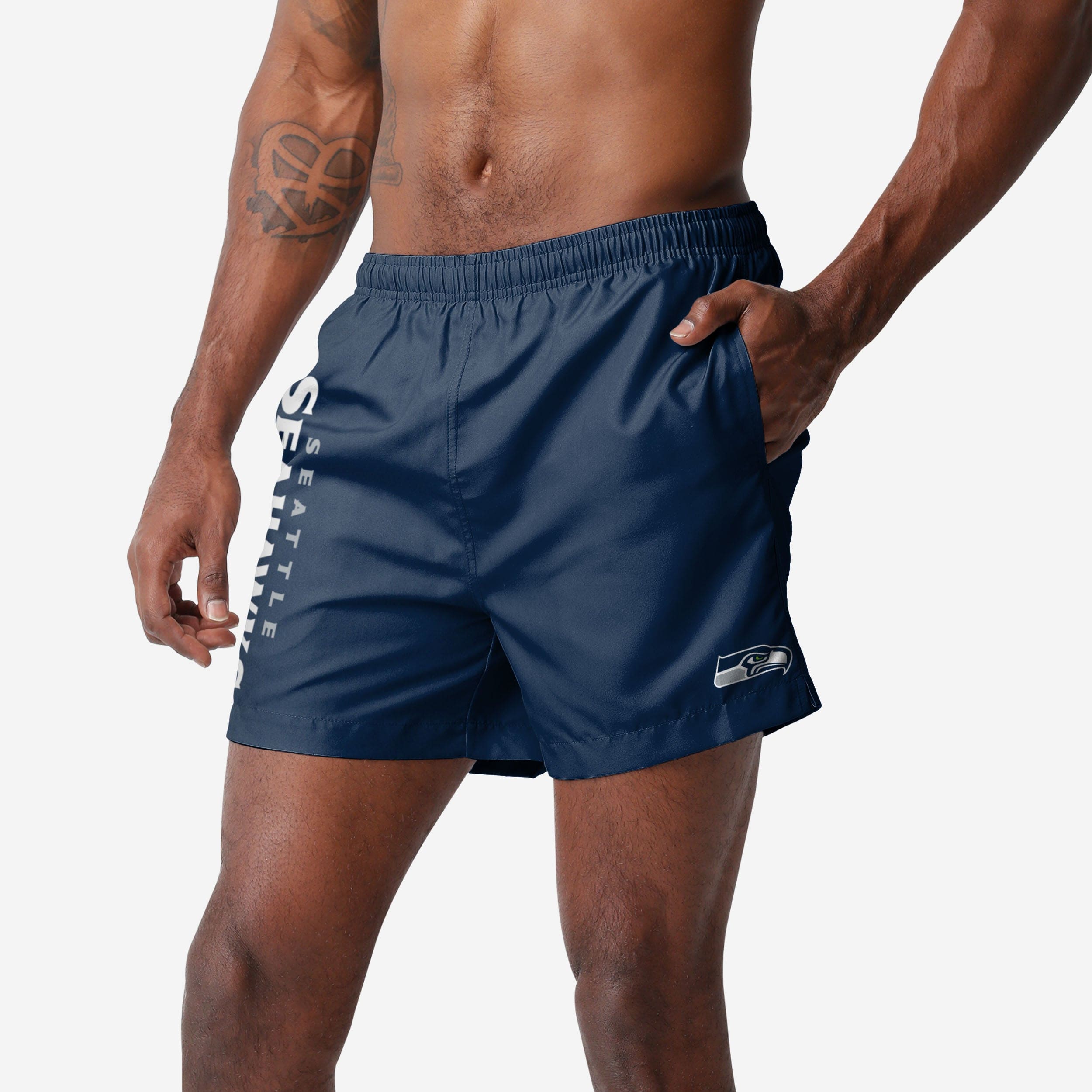 Seattle Seahawks Maillot de bain uni Wordmark 5,5"