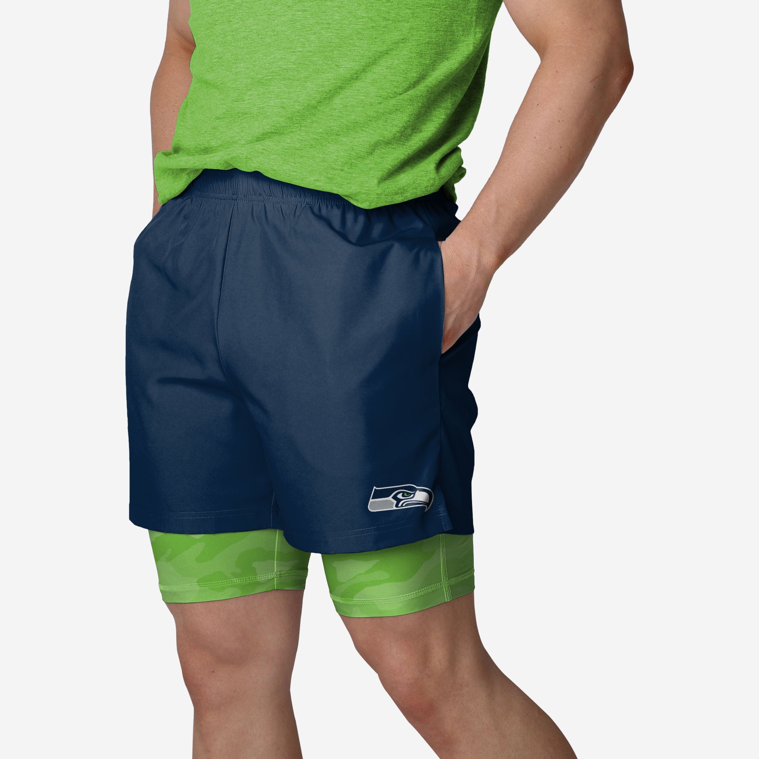 Seattle Seahawks Team Color Camo Liner Short