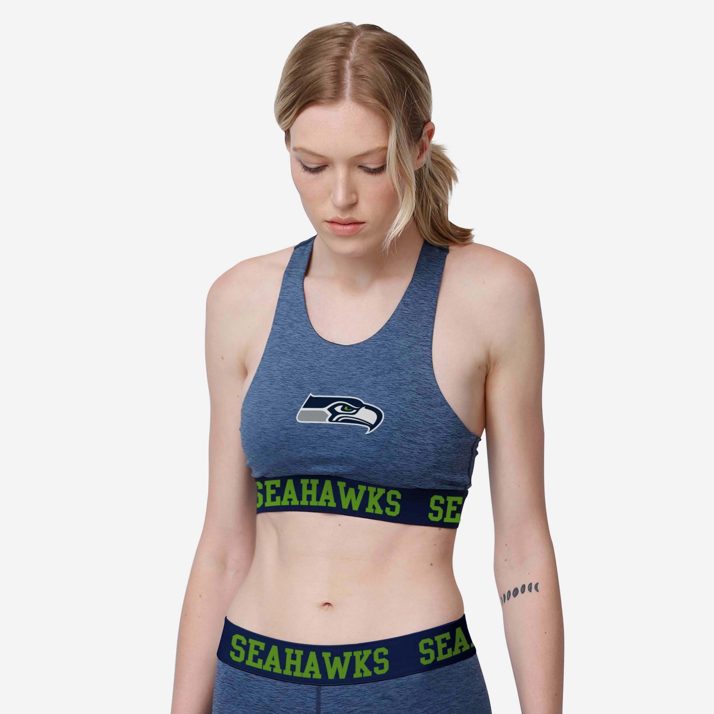 Seattle Seahawks Soutien-gorge de sport statique couleur équipe pour femmes