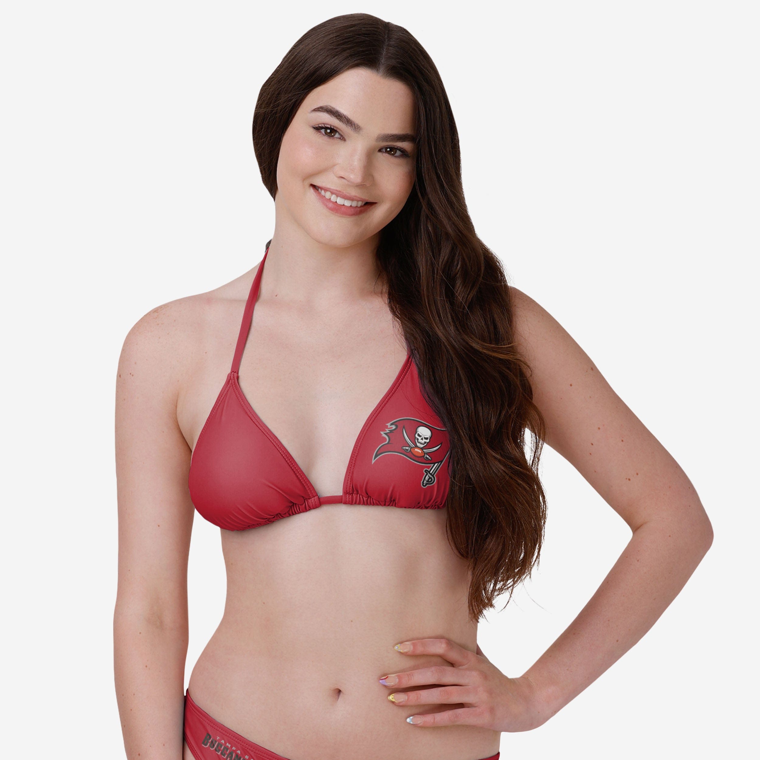 Tampa Bay Buccaneers Haut de bikini à logo uni pour femme