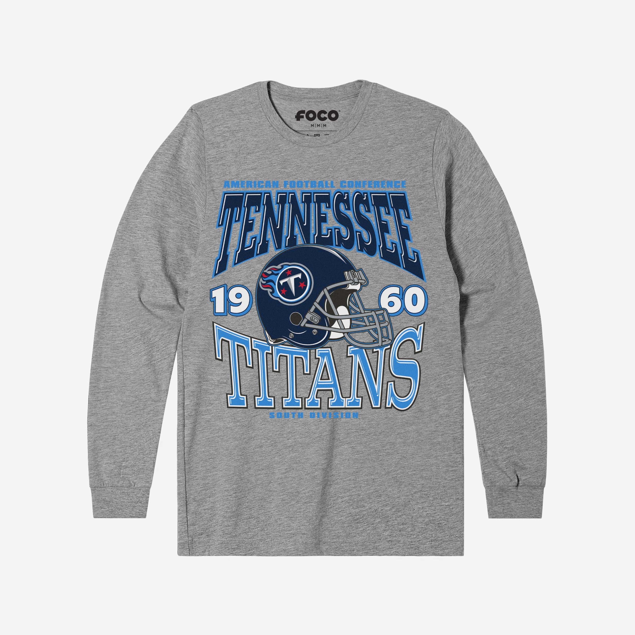 Tennessee Titans T-shirt à manches longues avec casque d'équipe classique