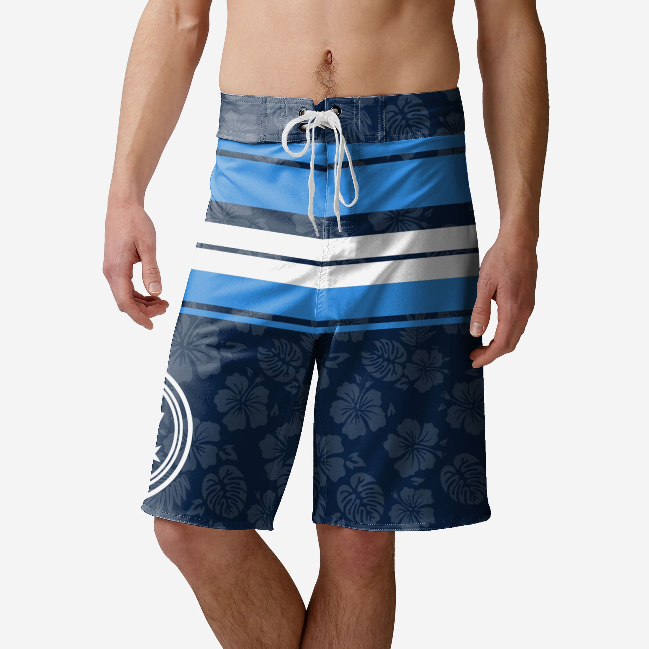 Tennessee Titans Short de bain à rayures Hibiscus Boardwalk