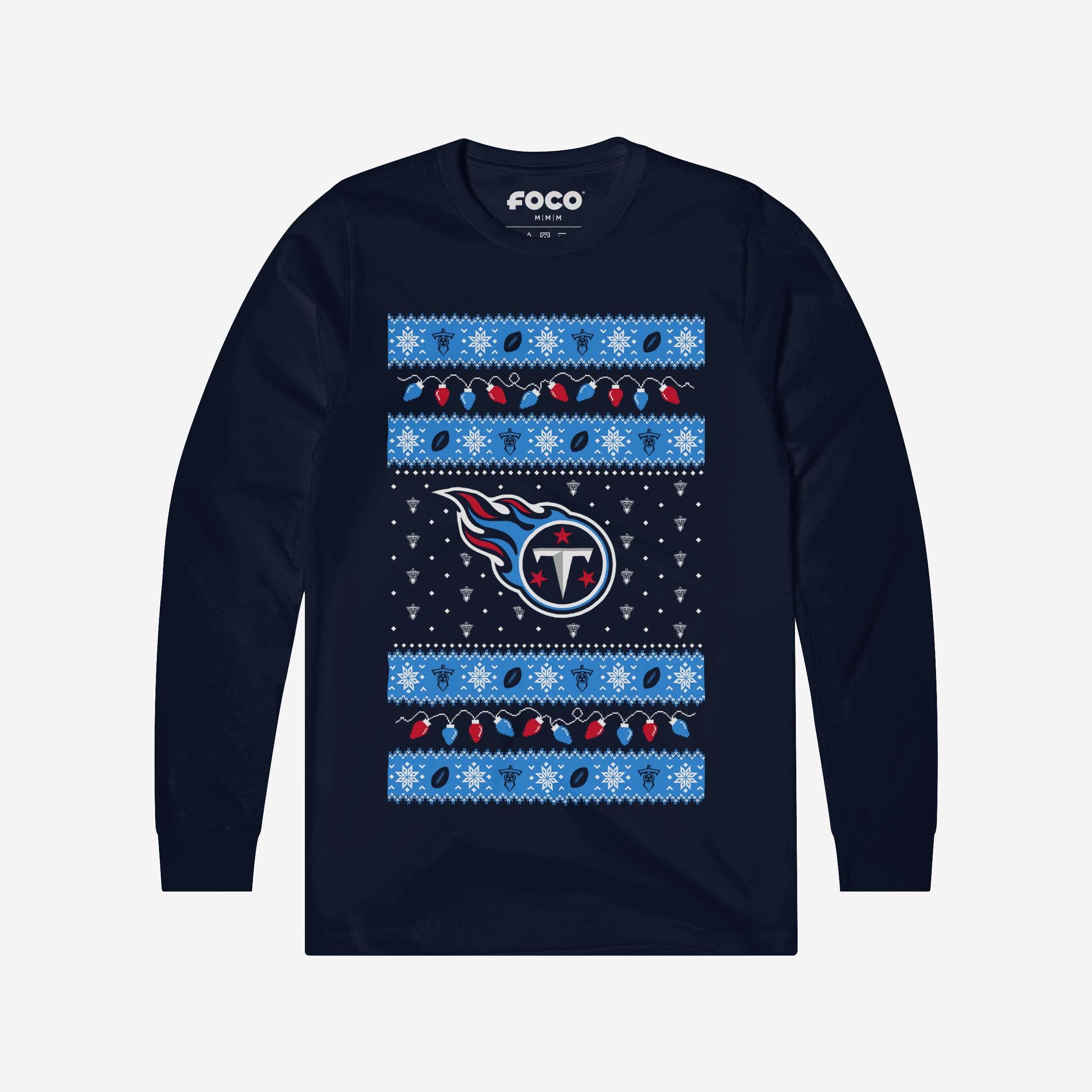 Tennessee Titans Pull à manches longues Holiday Lights