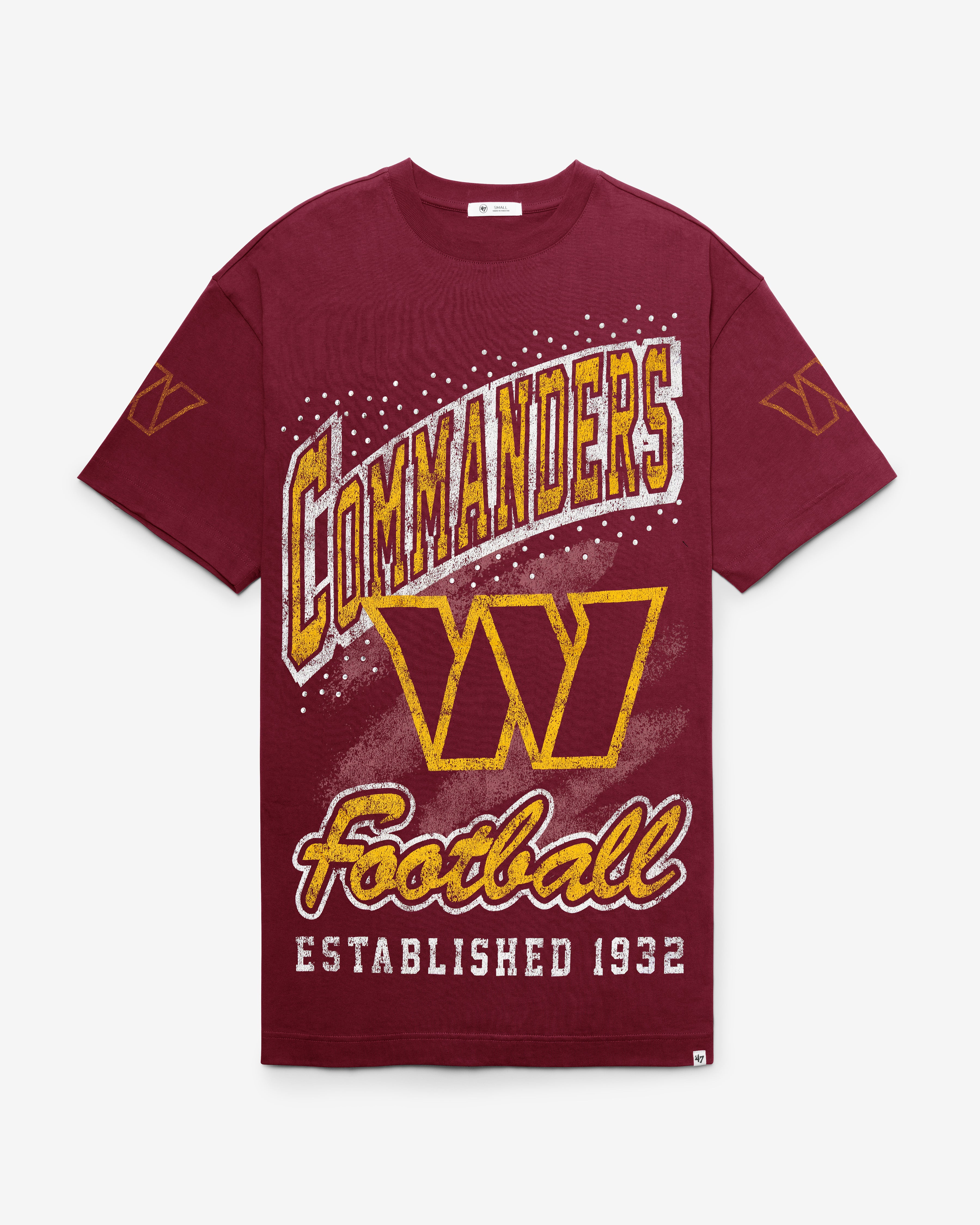 Washington Commanders ROBE T-SHIRT GEMSTONE SWASH '47 FEMME