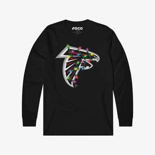 Atlanta Falcons T-shirt à manches longues avec logo principal Holiday Lights