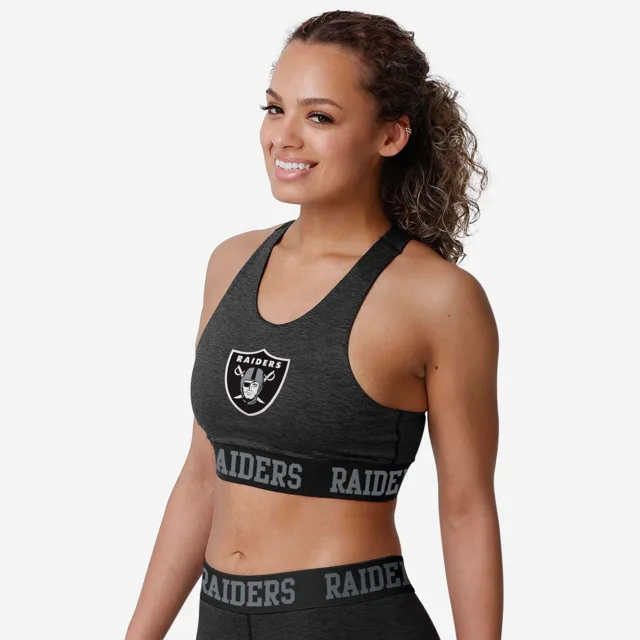 Las Vegas Raiders Soutien-gorge de sport statique couleur équipe pour femmes