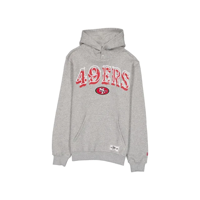 San Francisco 49ers Sweat à capuche universitaire gris chiné